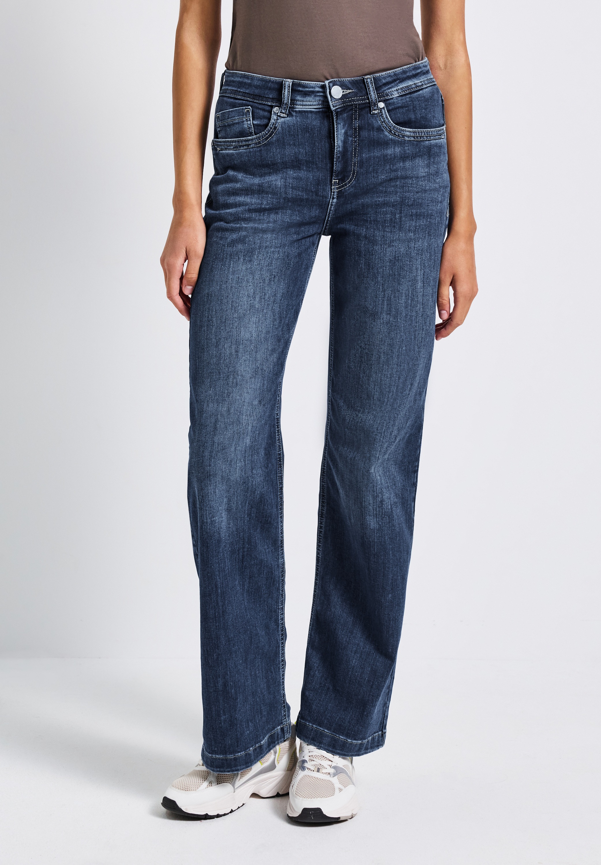 STREET ONE Loose-fit-Jeans High Waist günstig online kaufen