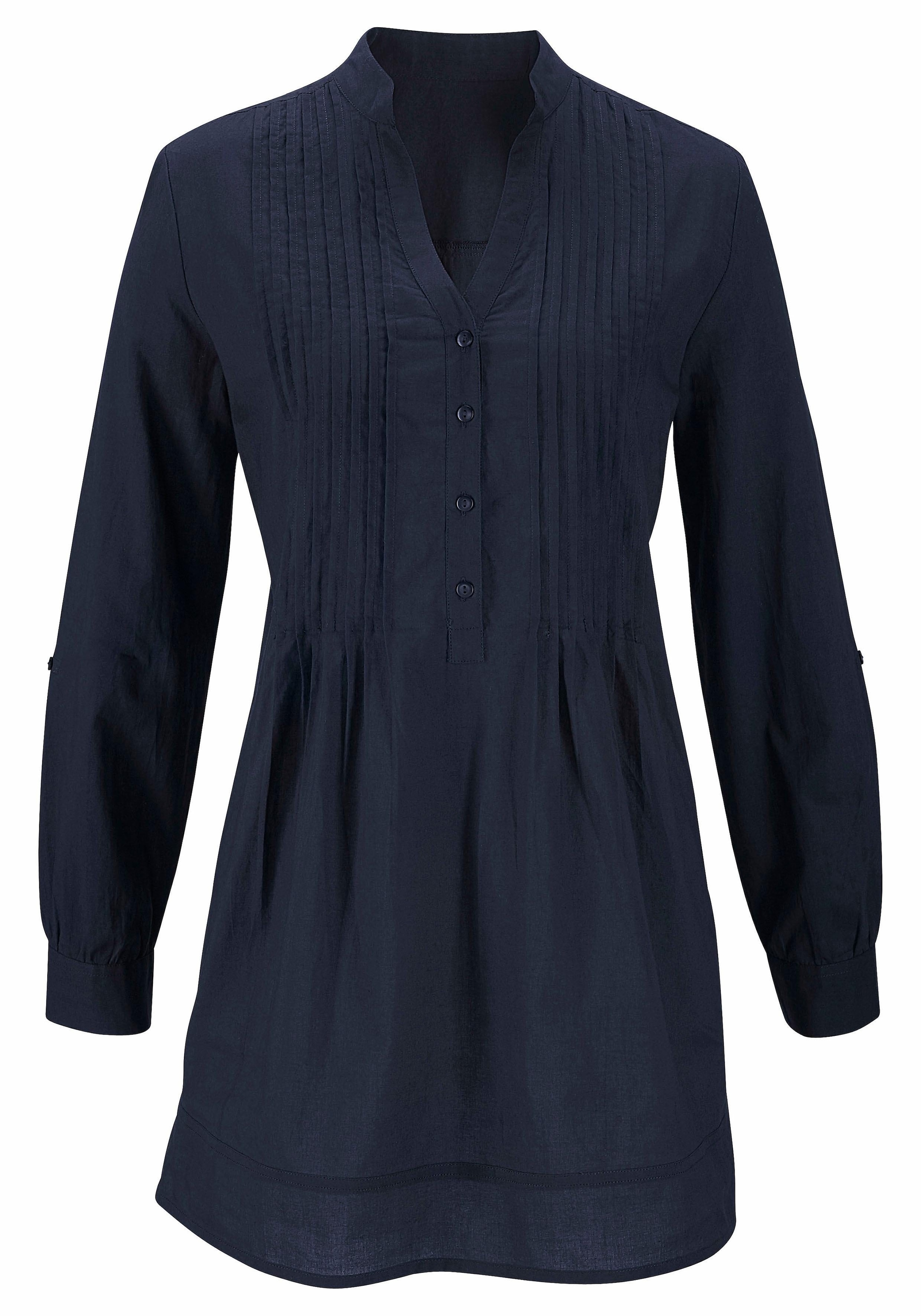 Aniston CASUAL Longbluse, mit dekorativer Biesenverarbeitung