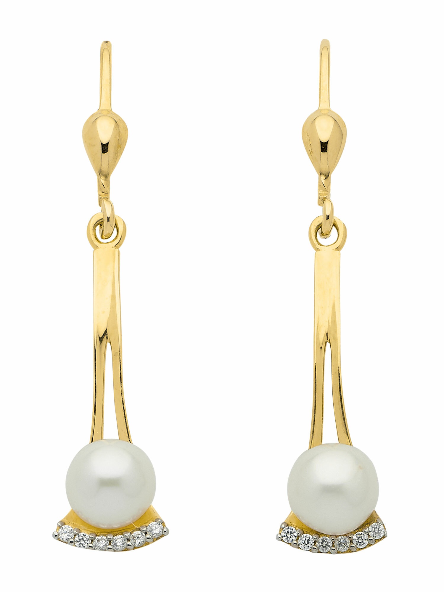 Adelia´s Paar Ohrhänger »1 Paar 333 Gold Ohrringe / Ohrhänger mit Zirkonia« 333 Gold mit Zirkonia Goldschmuck für Damen