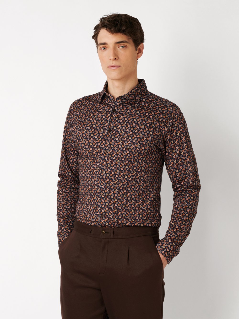 DESOTO Langarmhemd "Jersey Casual Kent"
