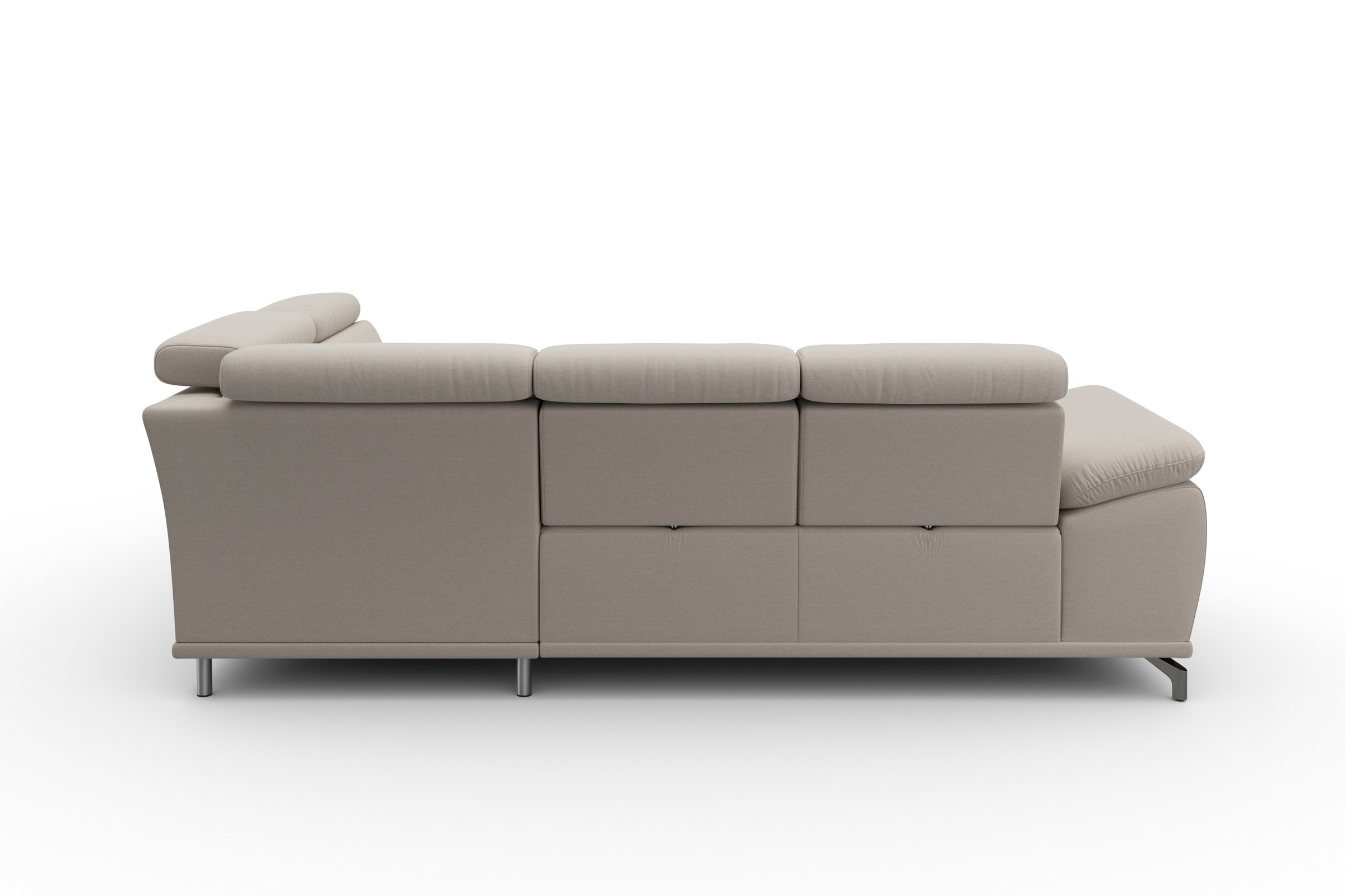 sit&more Ecksofa »Cabrio L-Form«, mit Sitztiefenverstellung und Federkern, 3 Nierenkissen