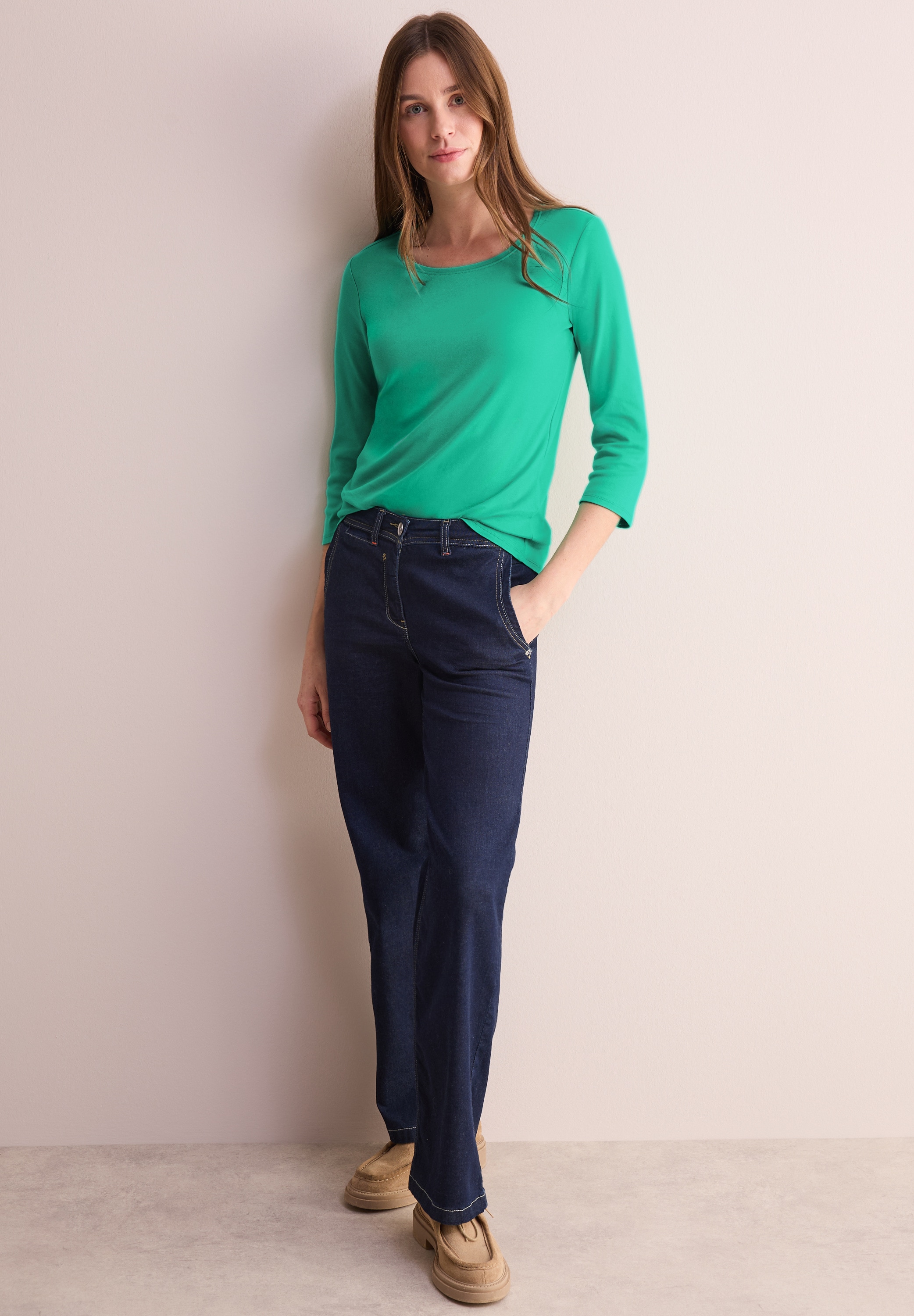 Cecil 3/4-Arm-Shirt, aus reiner Baumwolle