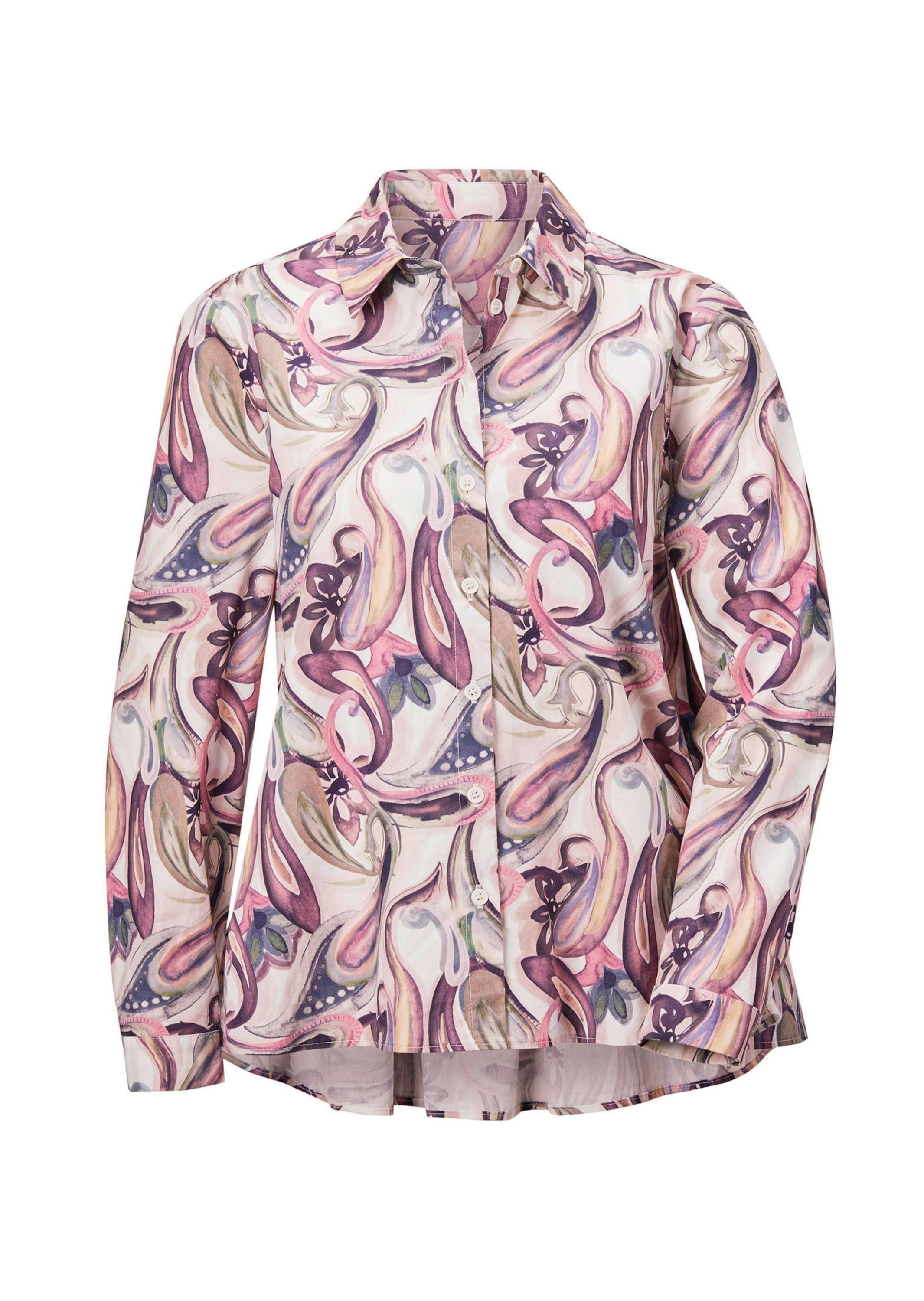 GOLDNER Hemdbluse "Kurzgröße Blusenshirt mit Paisley-Muster" Paisley-Muster günstig online kaufen