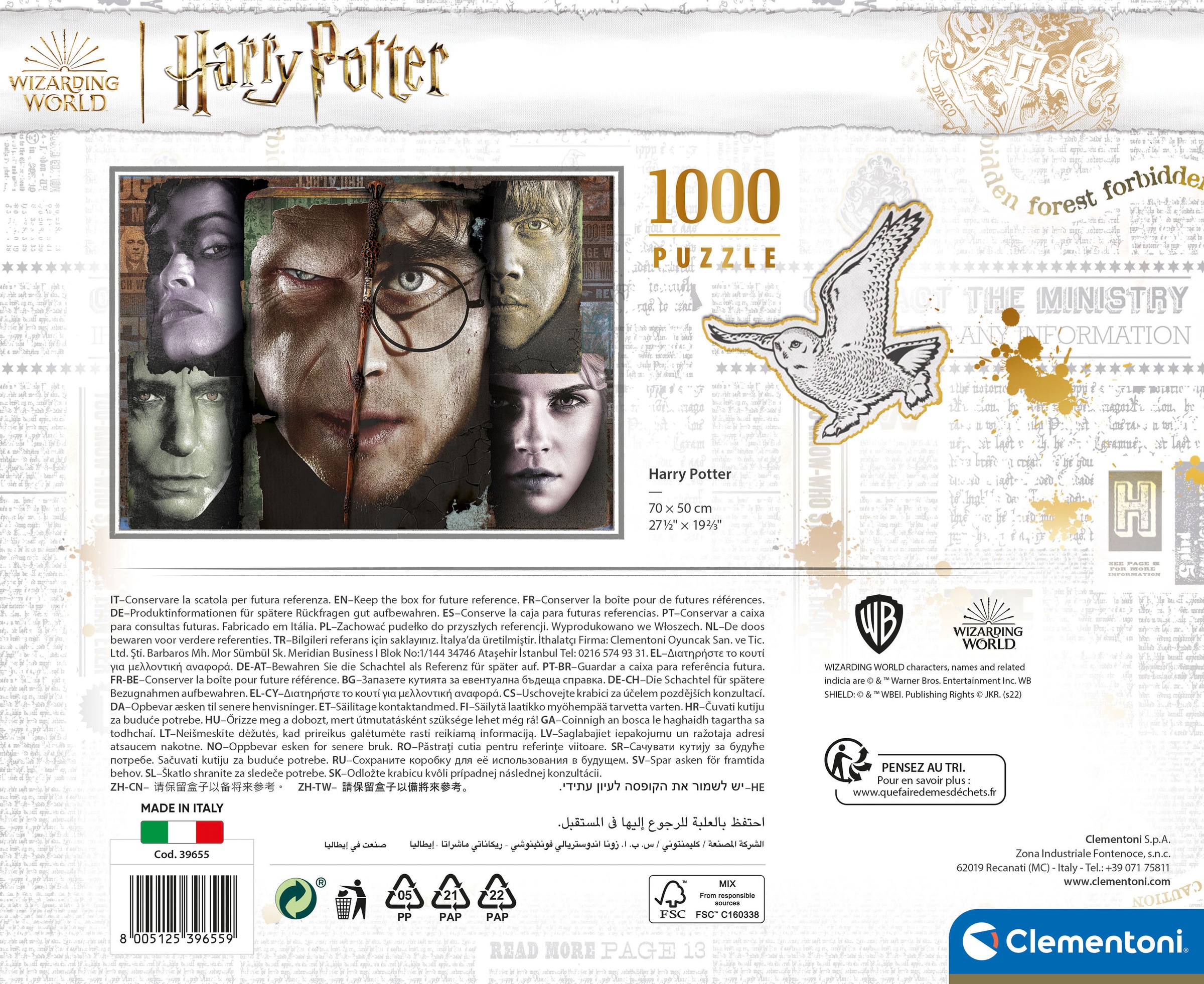 Clementoni® Puzzle »Wizarding World, Case Harry Potter«, Made in Europe, FSC® - schützt Wald - weltweit