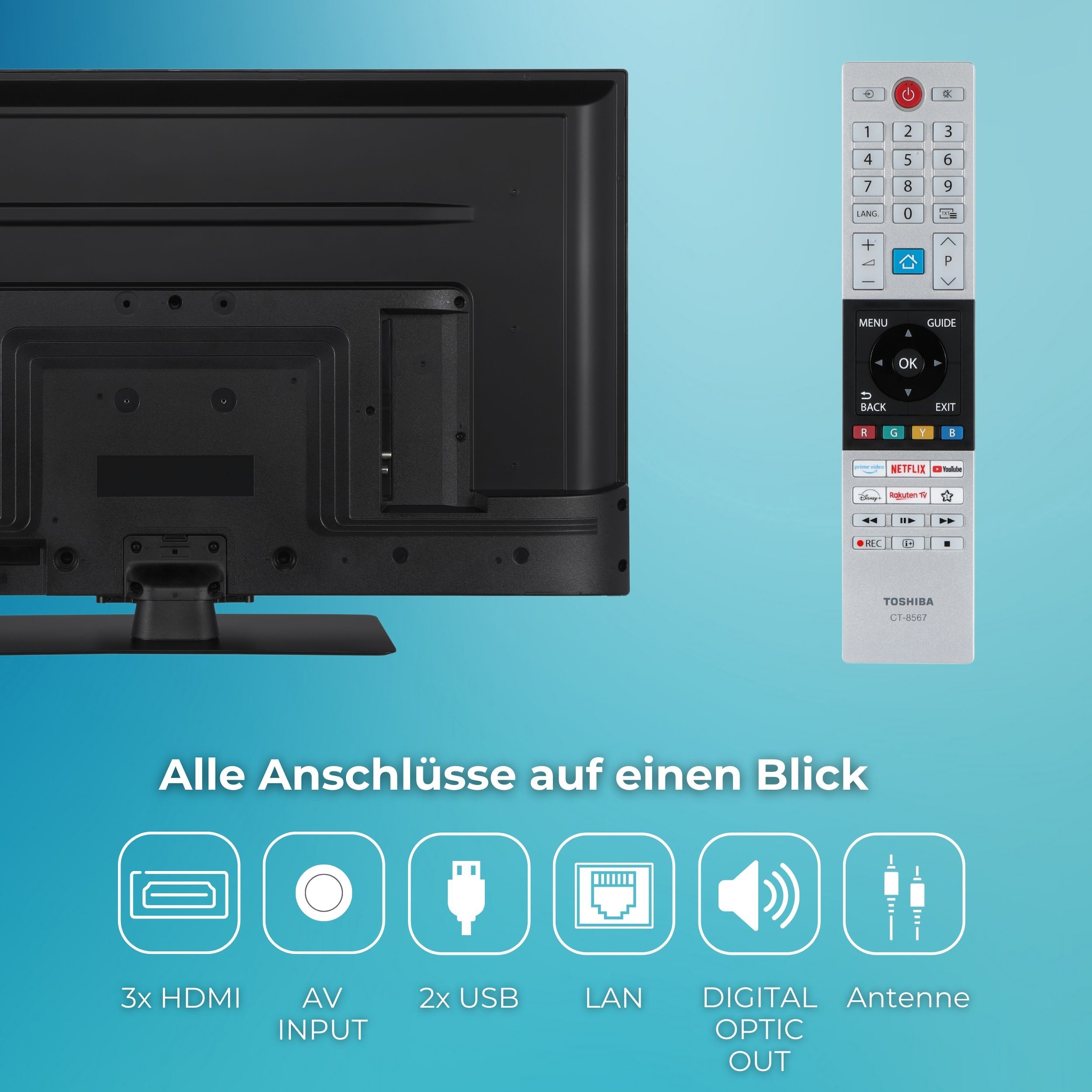 Toshiba LED-Fernseher »50UV3463DA« 126 cm/50 ″ Smart-TV