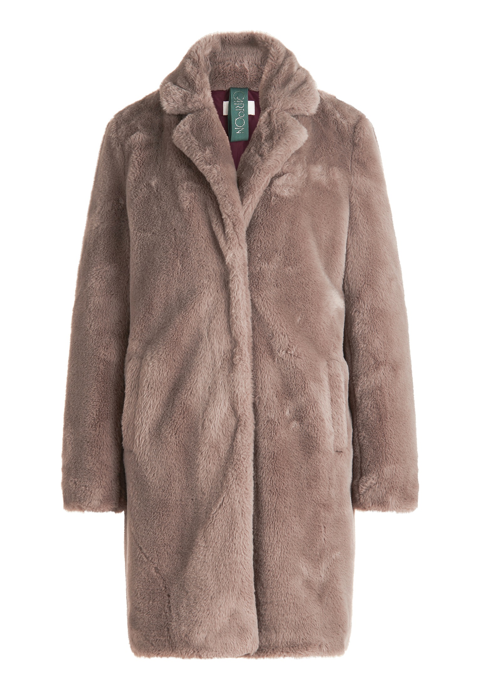 Cartoon Fellimitatmantel "Damen mit Reverskragen" günstig online kaufen