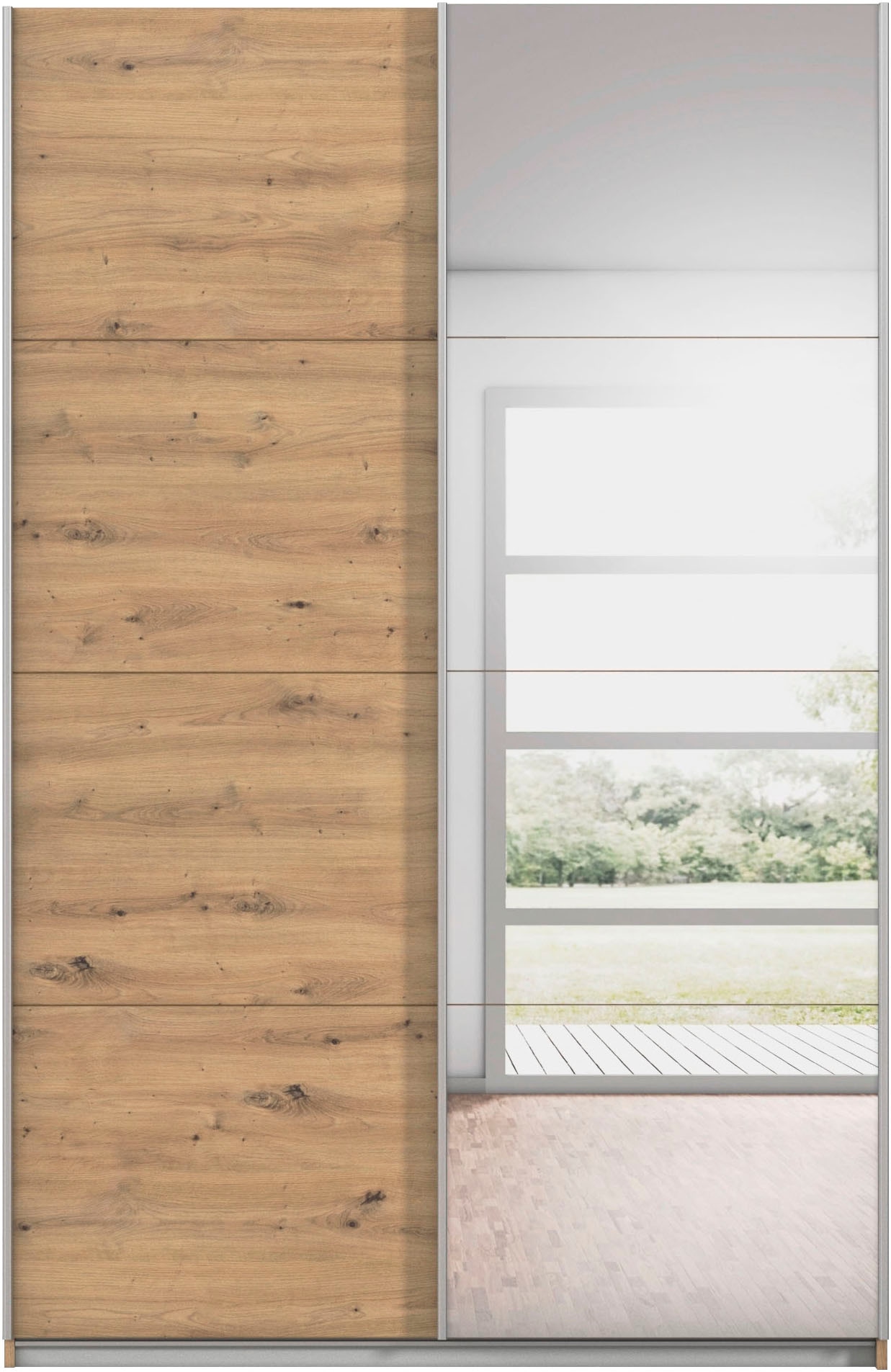 rauch Schwebetürenschrank »Kleiderschrank Schrank Garderobe Schlafzimmerschrank CORTONA« erhältlich in Breite: 136/181/203/226/271/315/360 cm, Höhe: 210/229 cm,  in 3 Ausstattungen BASIC/CLASSIC/PREMIUM (SOFT-CLOSE) MADE IN GERMANY