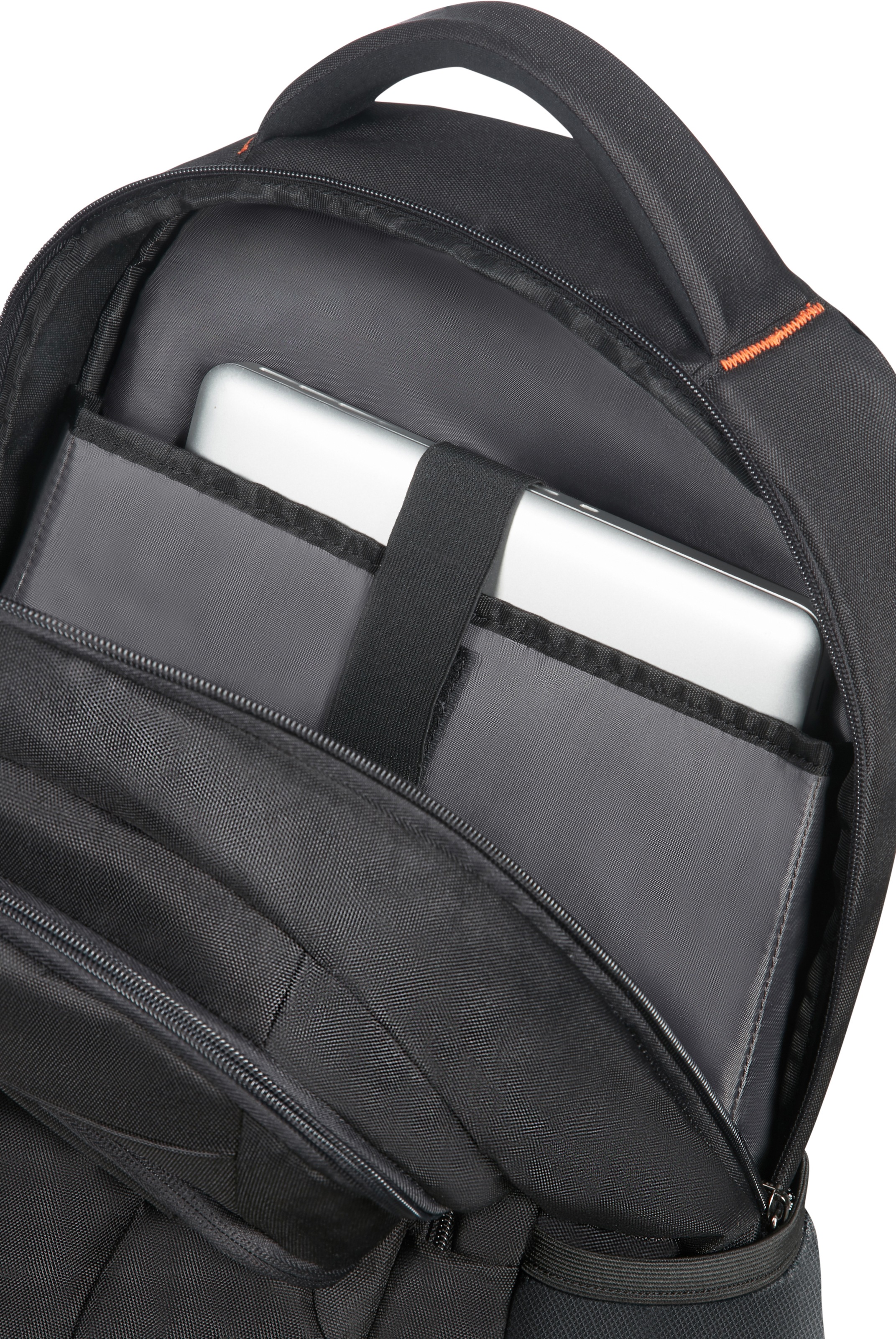 American Tourister® Laptoprucksack »AT WORK 17.3, black/orange«, Kinderreisekoffer Kindertrolley Handgepäck Hartschalenkoffer