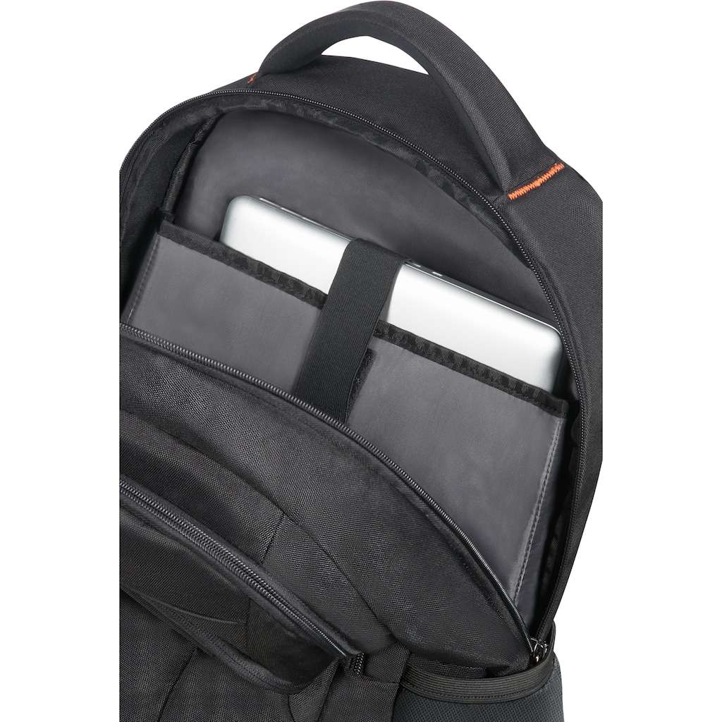 American Tourister® Laptoprucksack »At Work 17.3, black/orange«