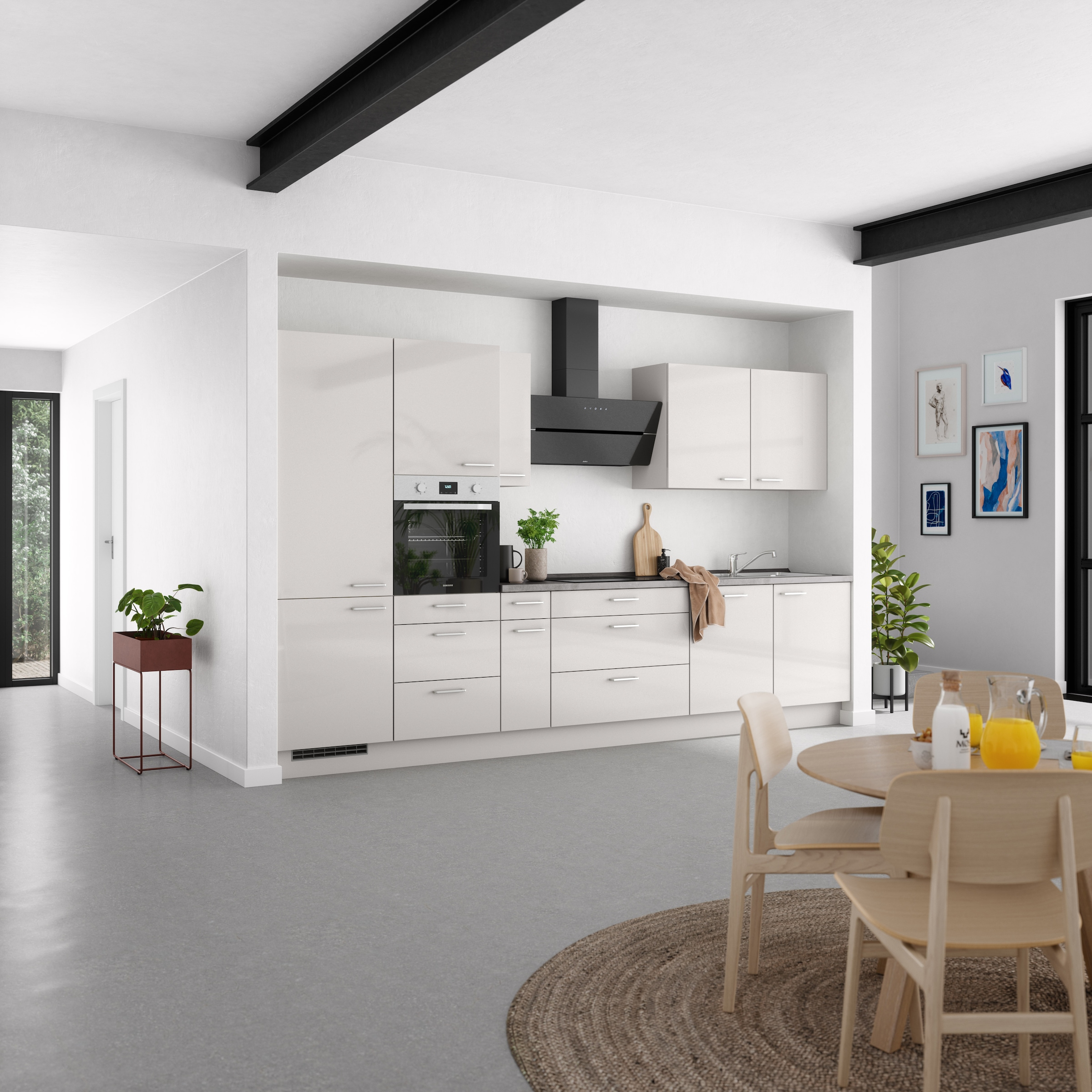nobilia® Küchenzeile »"Flash II"«, vormontiert, Ausrichtung wählbar, Breite 360 cm, wahlw. mit E-Geräten