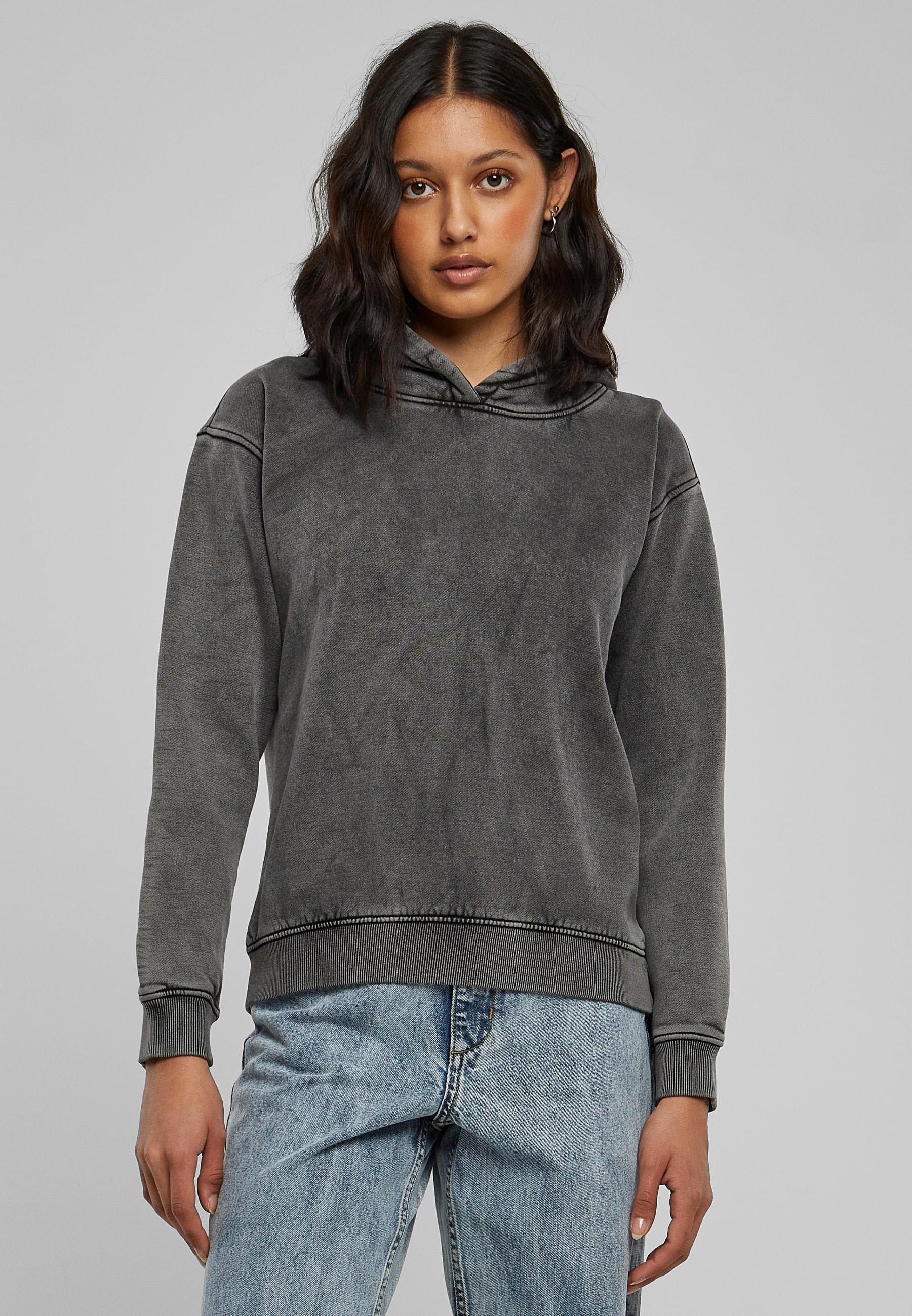 URBAN CLASSICS Kapuzenpullover »Urban Classics Damen Ladies Stone Washed Hoody«, (1 tlg.)