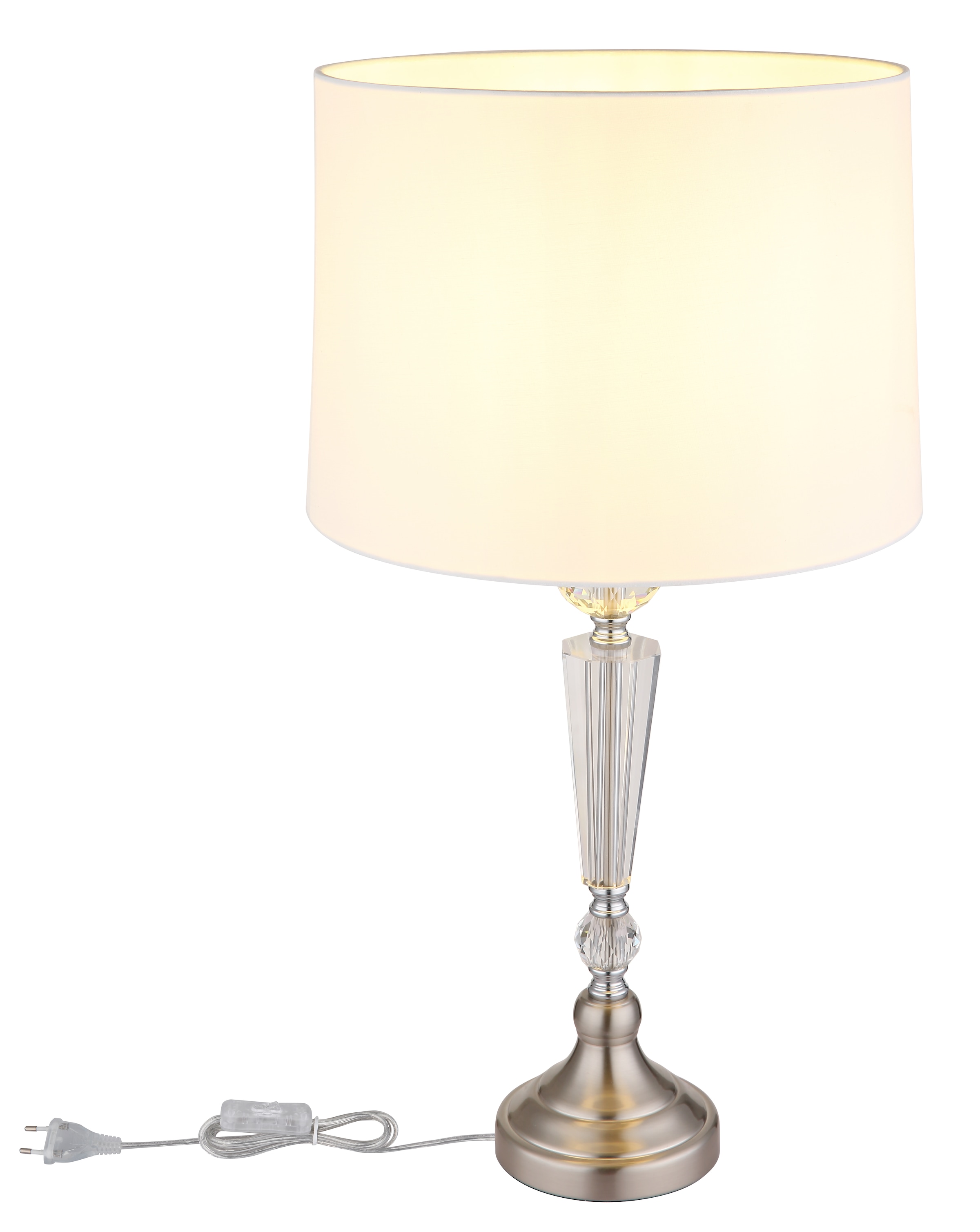 GLOBO LIGHTING Tischleuchte »ARRO« E27 1 Stk. Tischlampe/Schlafzimmer/Wohnzimmer/Textil
