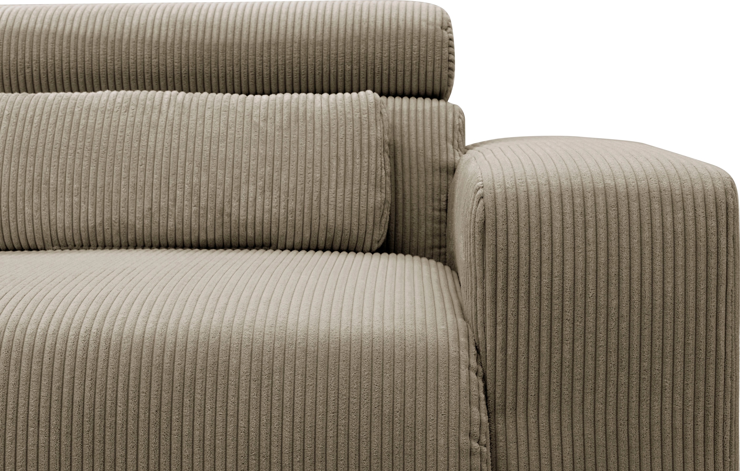 DOMO collection Ecksofa »Brandon kleine Ausführung B/T/H: 214/100/80 cm«, Mit Kopfteilverstellung, auch in Leder und Cord, L-Form