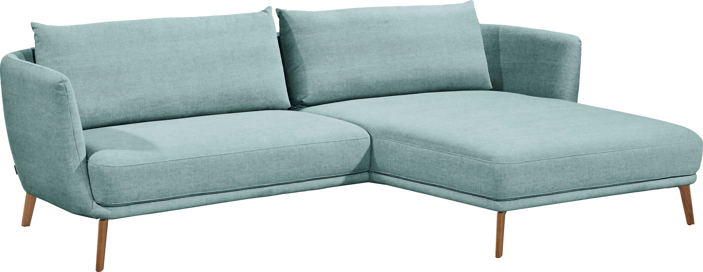 SCHÖNER WOHNEN-Kollektion Ecksofa »Pearl - 5 Jahre Hersteller-Garantie, auch in Bouclé L-Form«, Maße (B/H/T): 270/71/160 cm, Füße aus Massivholz