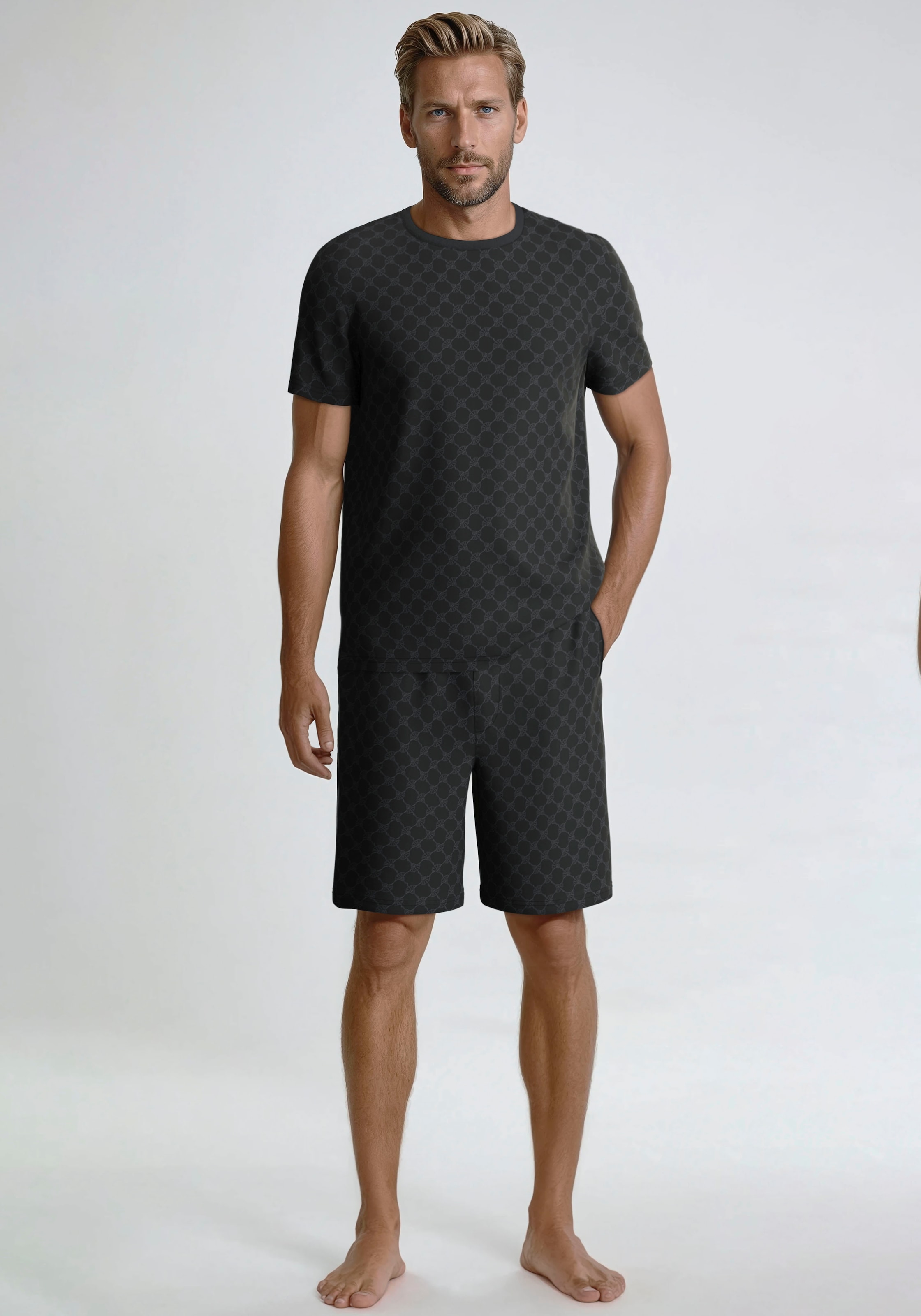 JOOP Shorts "Leisure", mit Cornflower-Alloverprint, elastischer Bund günstig online kaufen