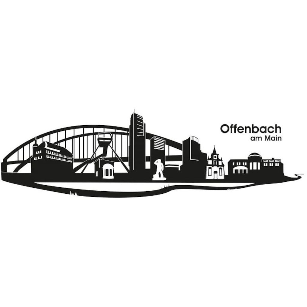 Wall-Art Wandtattoo »Stadt Skyline Offenbach 120cm«, (1 St.)