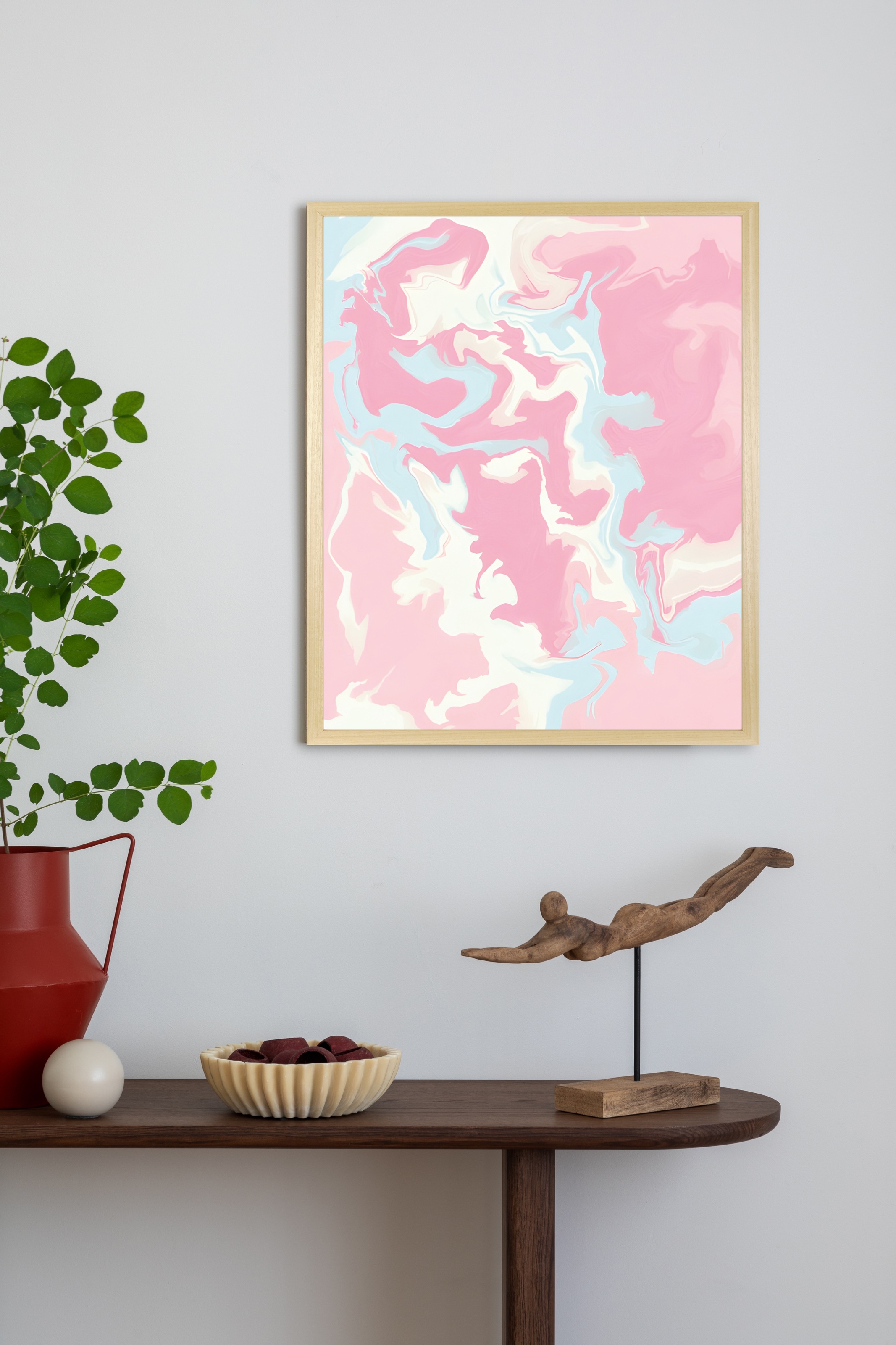 queence Bild mit Rahmen "Wanddeko in Pastell" Abstrakt  Abstrakte  Formen günstig online kaufen