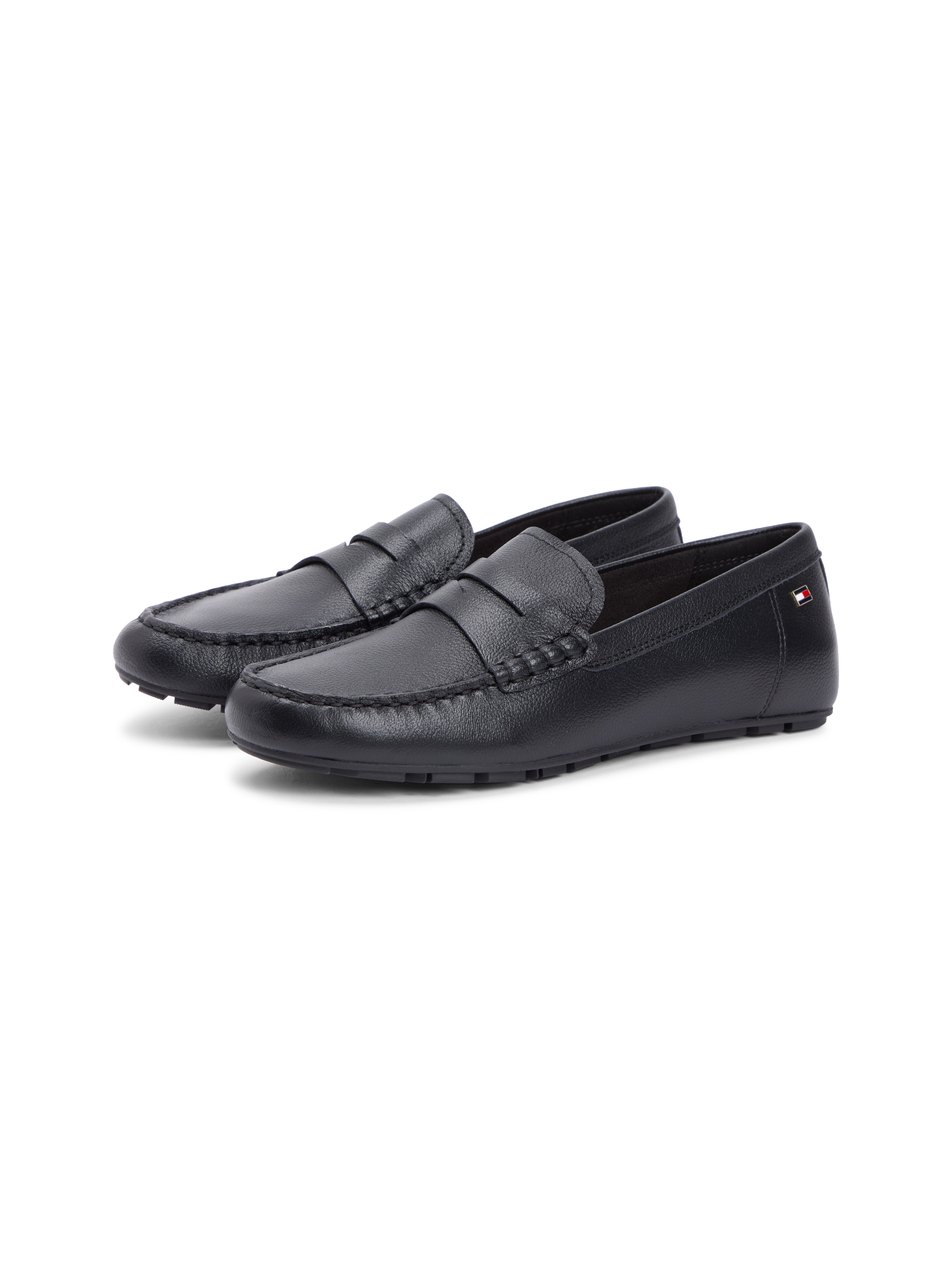 Tommy Hilfiger Slipper "FLAG LEATHER DRIVER LOAFER" Halbschuh, Schlupfschuh günstig online kaufen