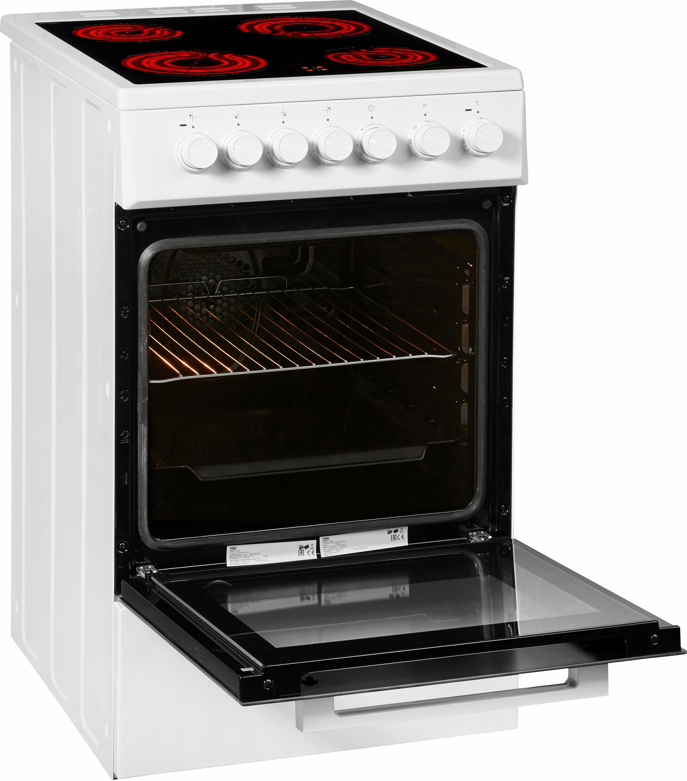 BEKO Elektro-Standherd "FSM57100GW" Simple Steam Reinigungsfunktion Abnehmb günstig online kaufen