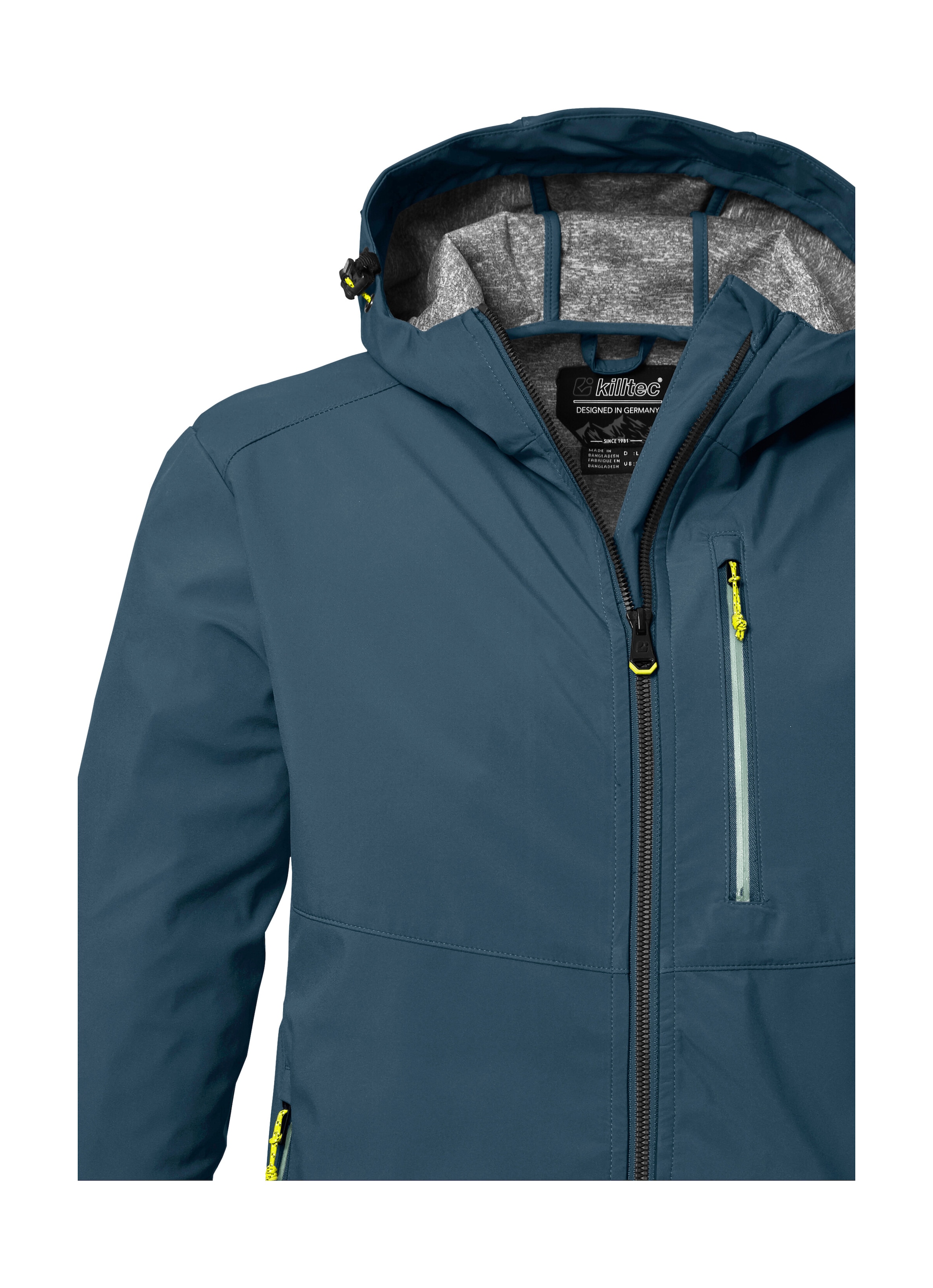 Killtec Softshelljacke »KOS 259 MN SFTSHLL JCKT« Wasserabweisende Softshelljacke mit verstellbarer Kapuze