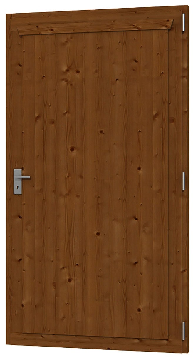 Gartenhaustür SKANHOLZ, B:98cm H:198cm, braun, Holzwerkstoff, Türen, "Einzeltür", für Carports, 98 x 198 cm