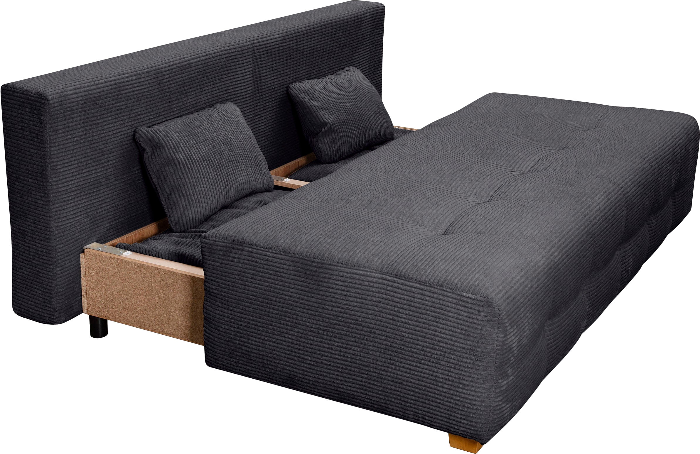 COLLECTION AB Schlafsofa »Bella«, Schlafsofa,Bettkasten,Bonellfederkern,Rückenkissen,Armlehnenkissen