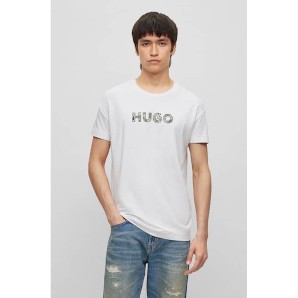 HUGO T-Shirt »Paisley T-Shirt 10248039 01« mit Paisley-Logodruck HUGO T-Shirt »Paisley T-Shirt 10248039 01« mit Paisley-Logodruck