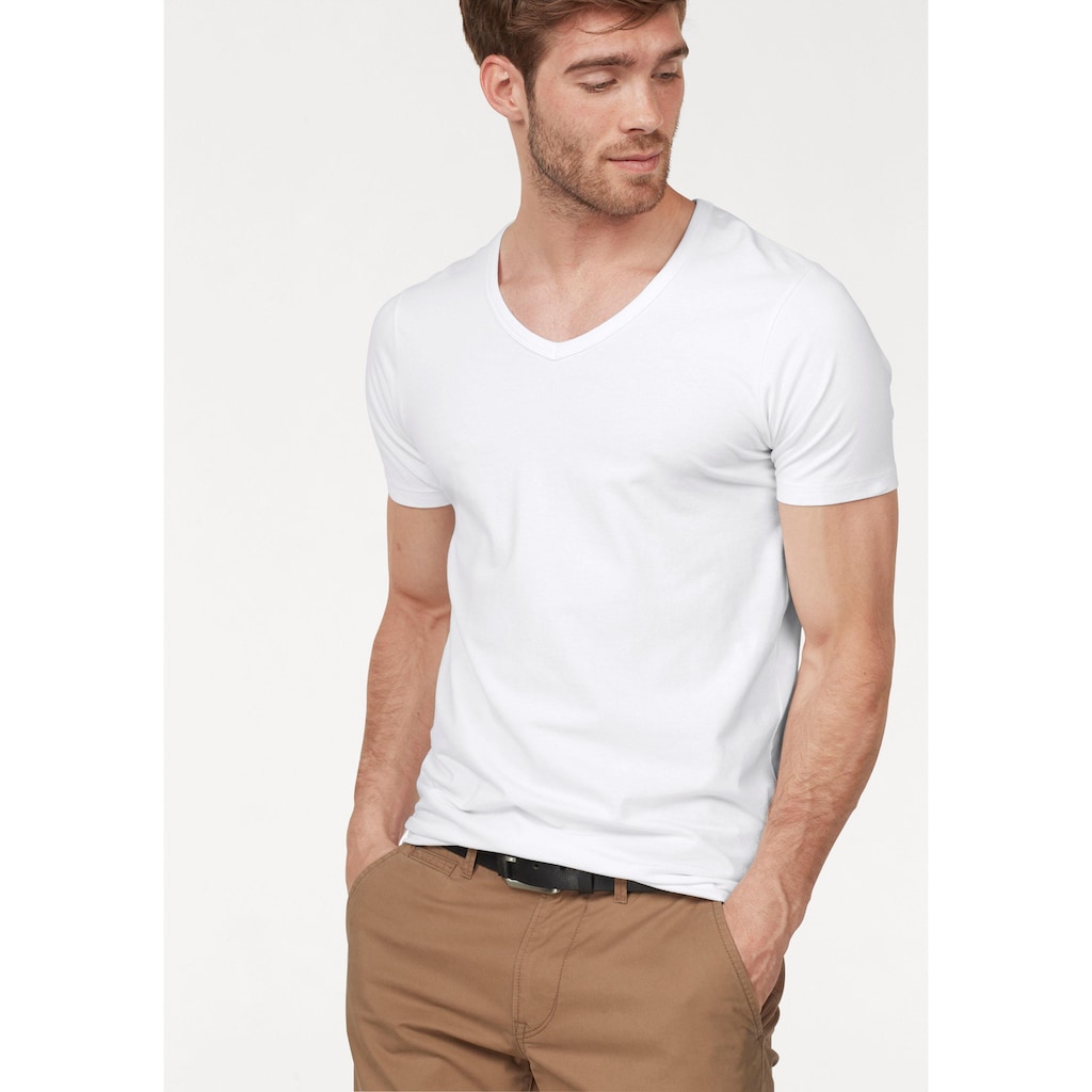 Jack & Jones T-Shirt »SLIM- FIT BASIC TEE V-NECK«