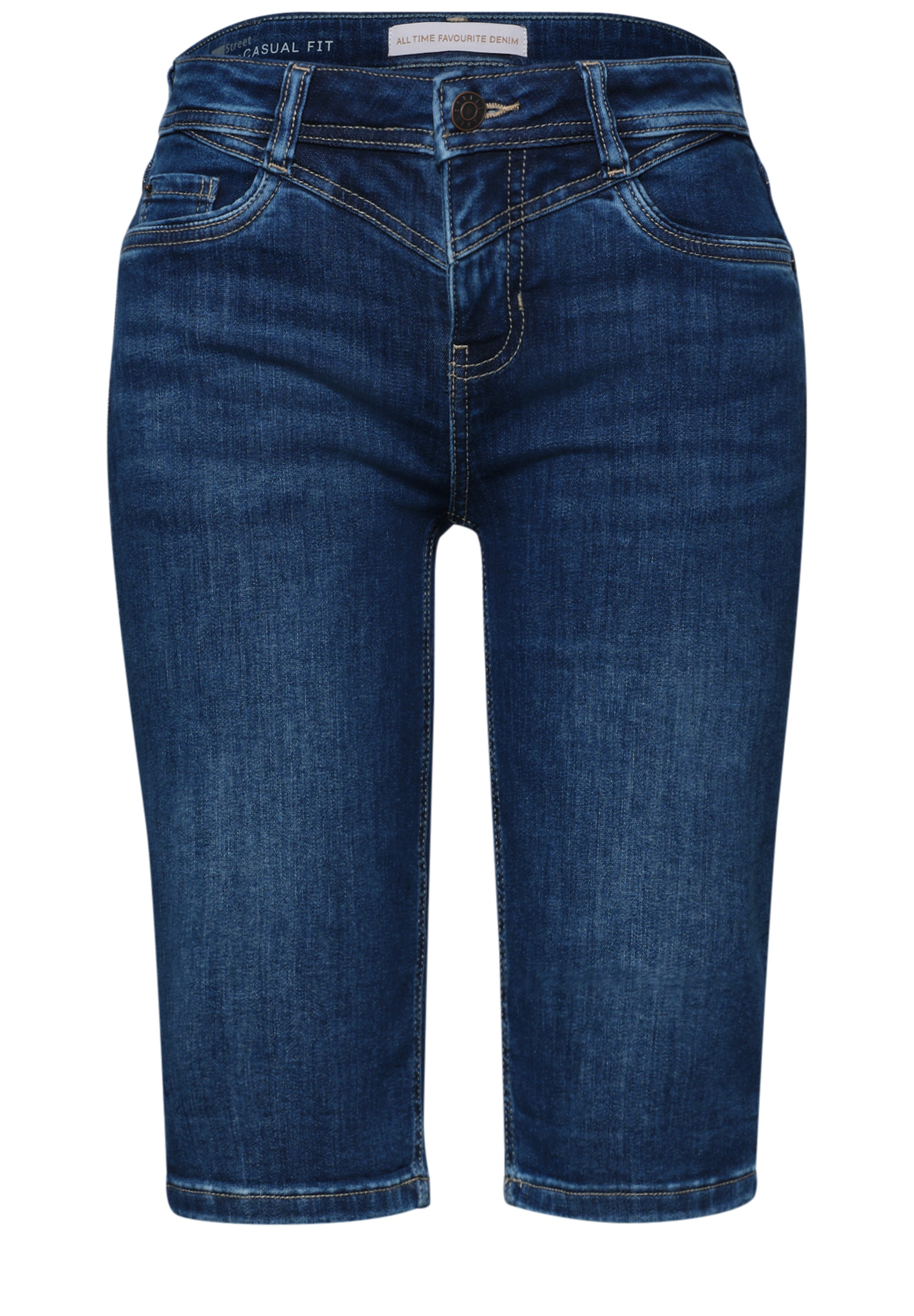 STREET ONE Comfort-fit-Jeans in Bermuda-Länge