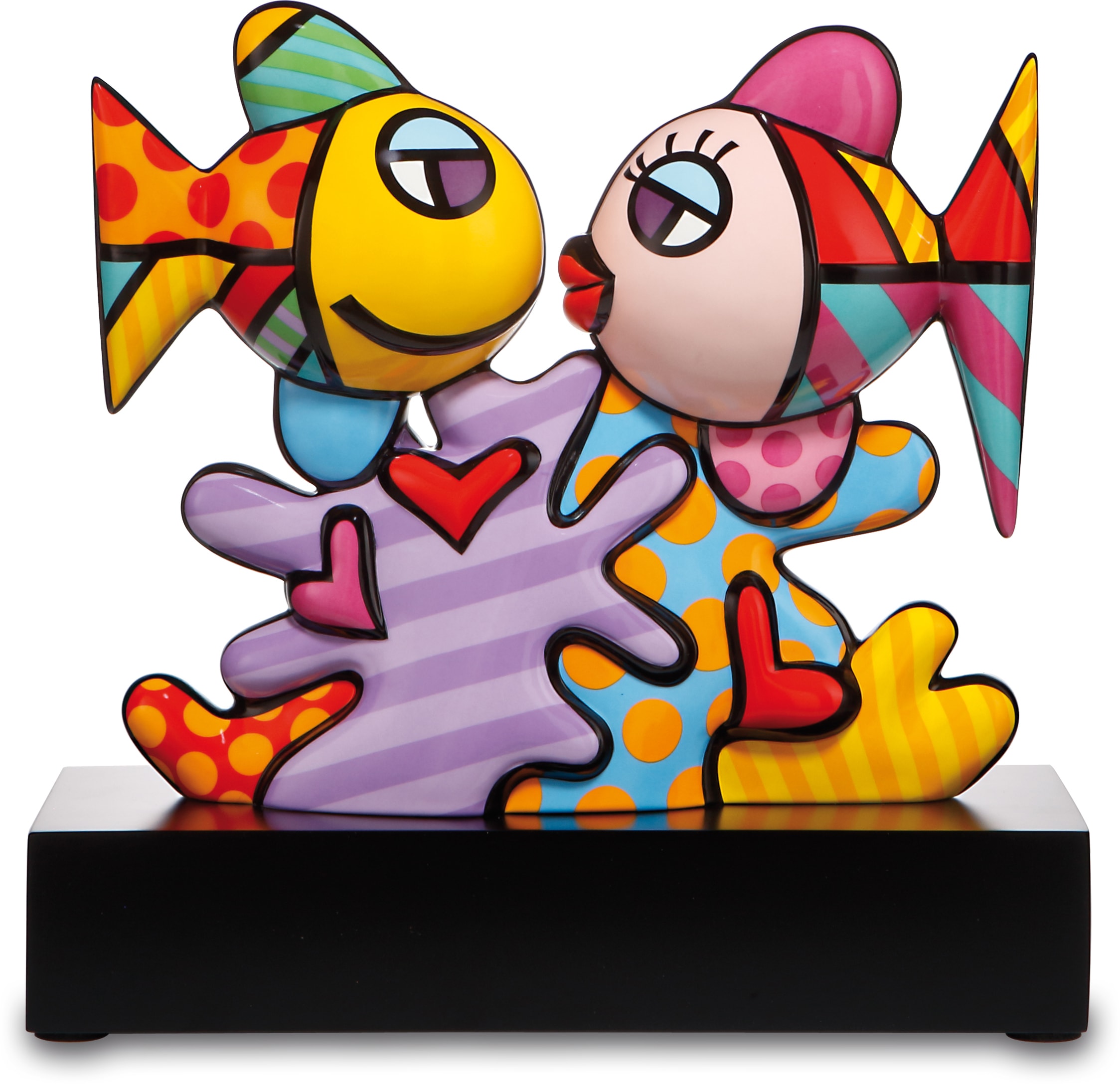 GOEBEL Sammelfigur "Figur Romero Britto - "Ocean Love"", B/H/T: 30cm x 31cm x 12cm, Fische, bunt, Dekofiguren