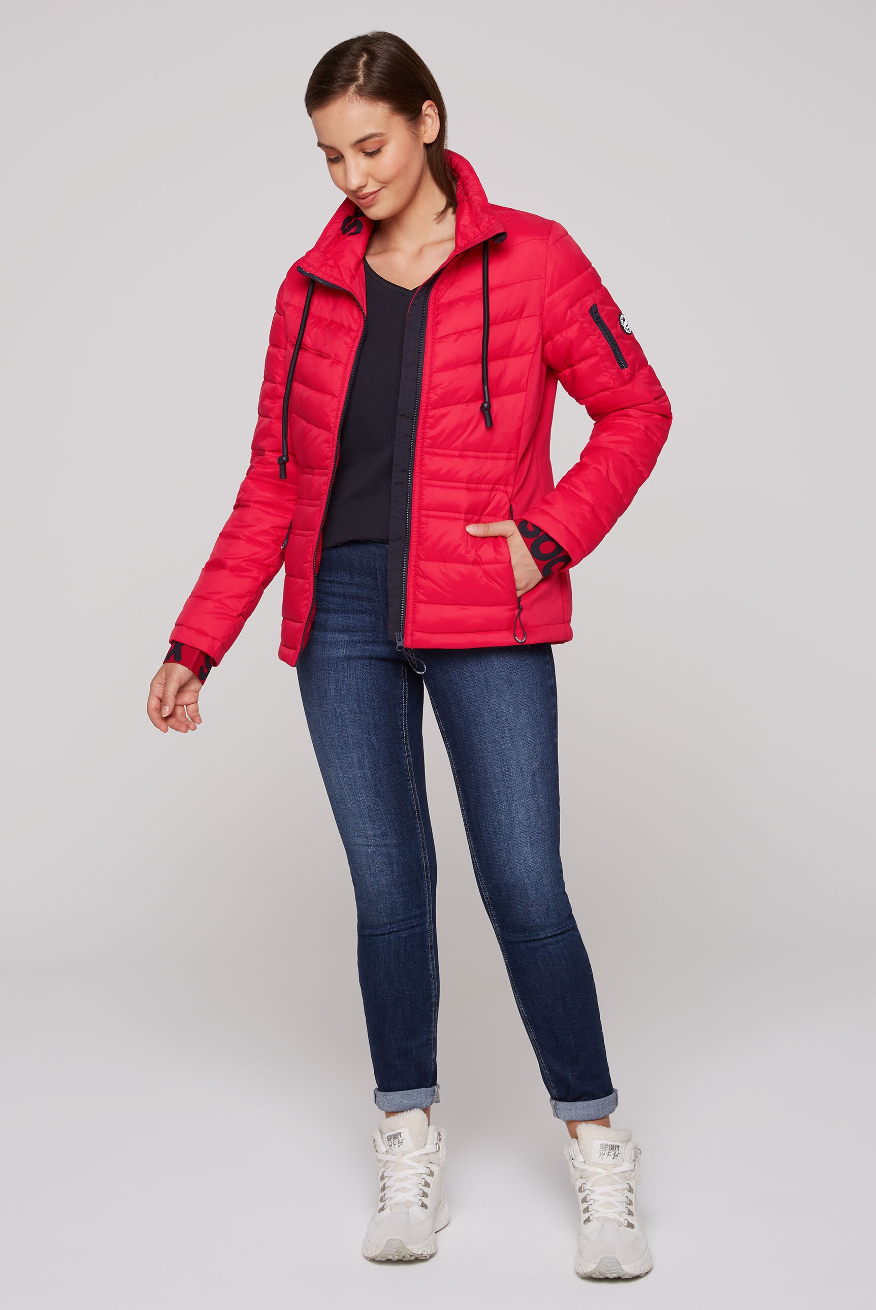 SOCCX Steppjacke, ohne Kapuze, mit Windfangleiste