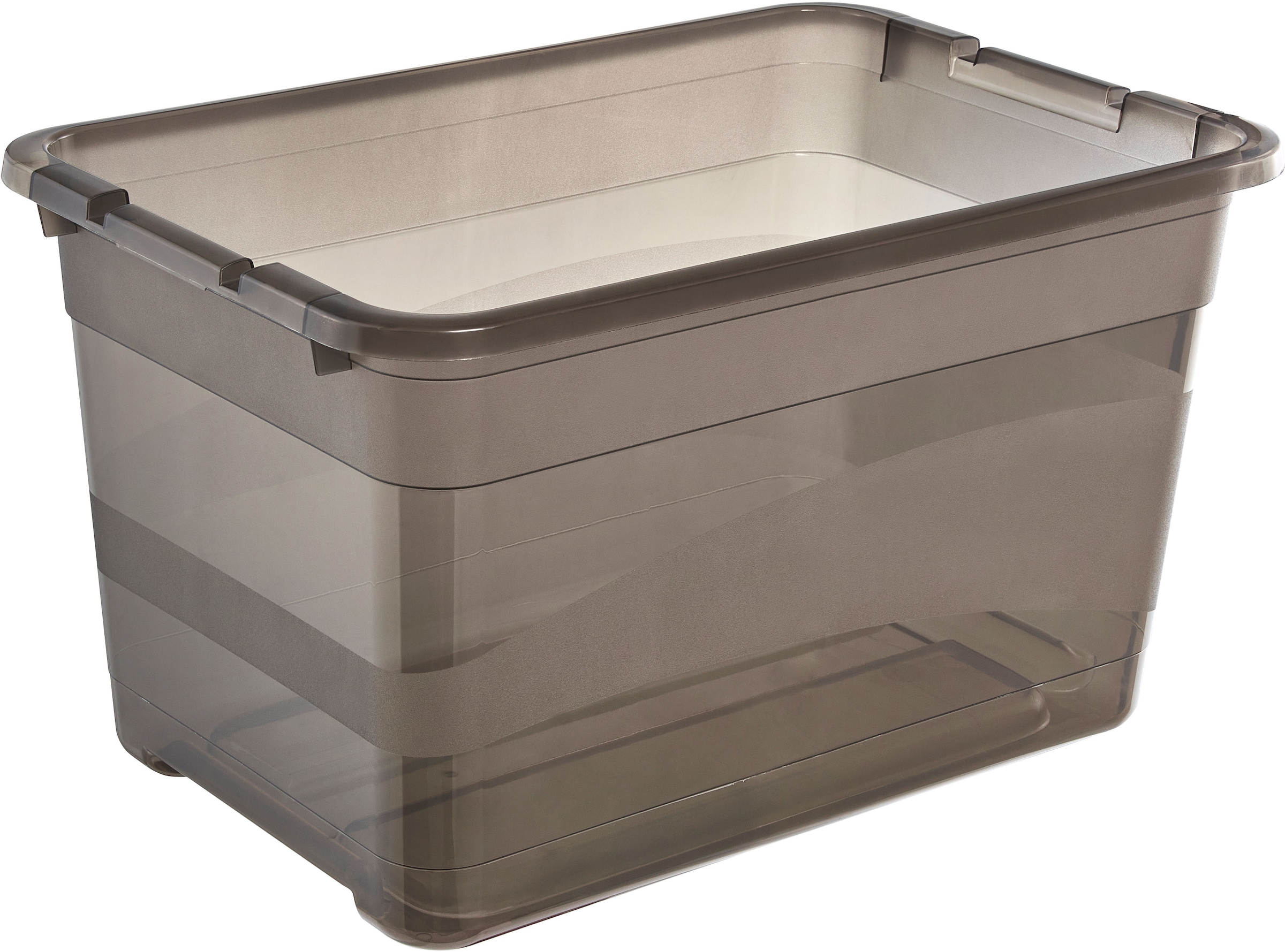 keeeper Aufbewahrungsbox »Cornelia, 4er Set,  52 L, 59,5 x 39,5 x 34 cm« durch Clips verschließbar, Griffe am Boden