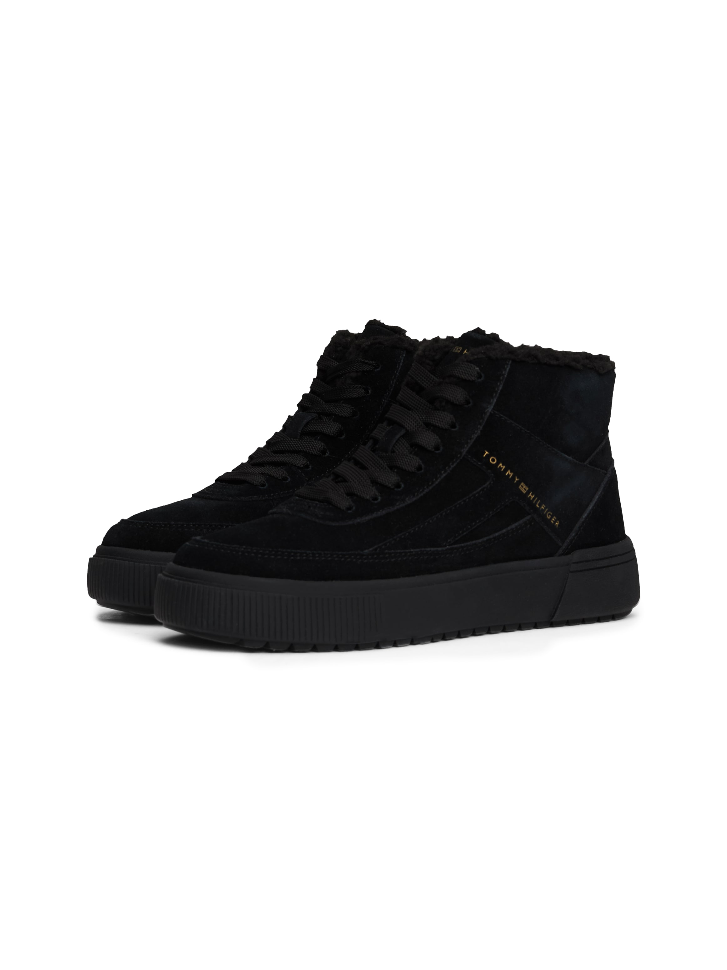 Tommy Hilfiger Winterboots »SUEDE VULC WINTER SNEAKER HI«, High-Top Sneaker, Schnürboots, Stiefelette mit seitlichem Logo