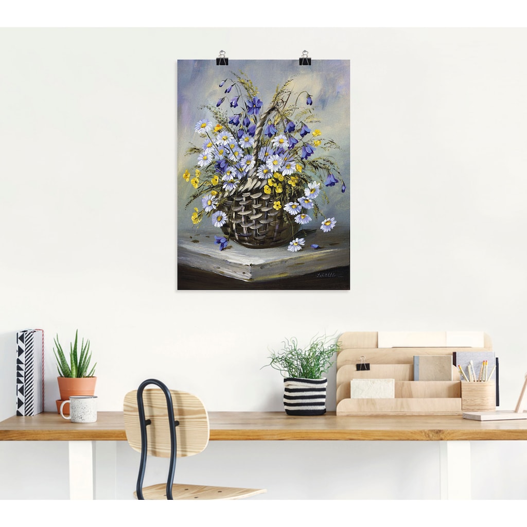 Artland Wandbild »Bunter Korb«, Blumen, (1 St.)