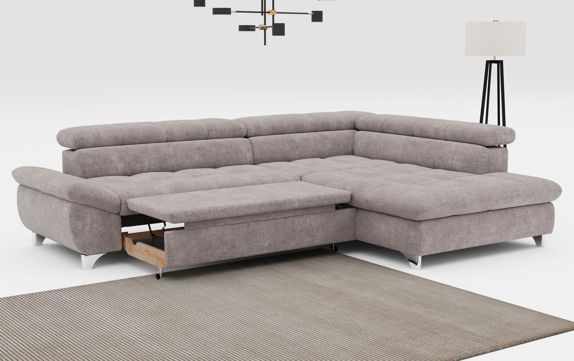 COTTA Ecksofa »Gemini L-Form«, mit Kopfteilverstellung, wahlweise mit Bettfunktion