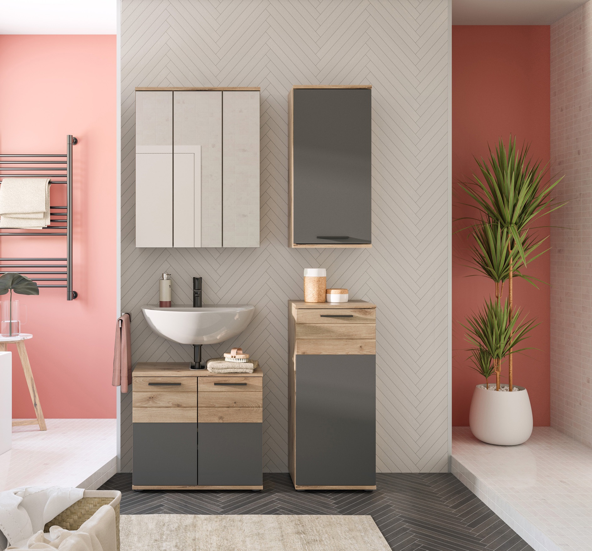 INOSIGN Badmöbel-Set "Riga, 4 teilig, bestehend aus:" Set, 4 Stk. tlg. günstig online kaufen