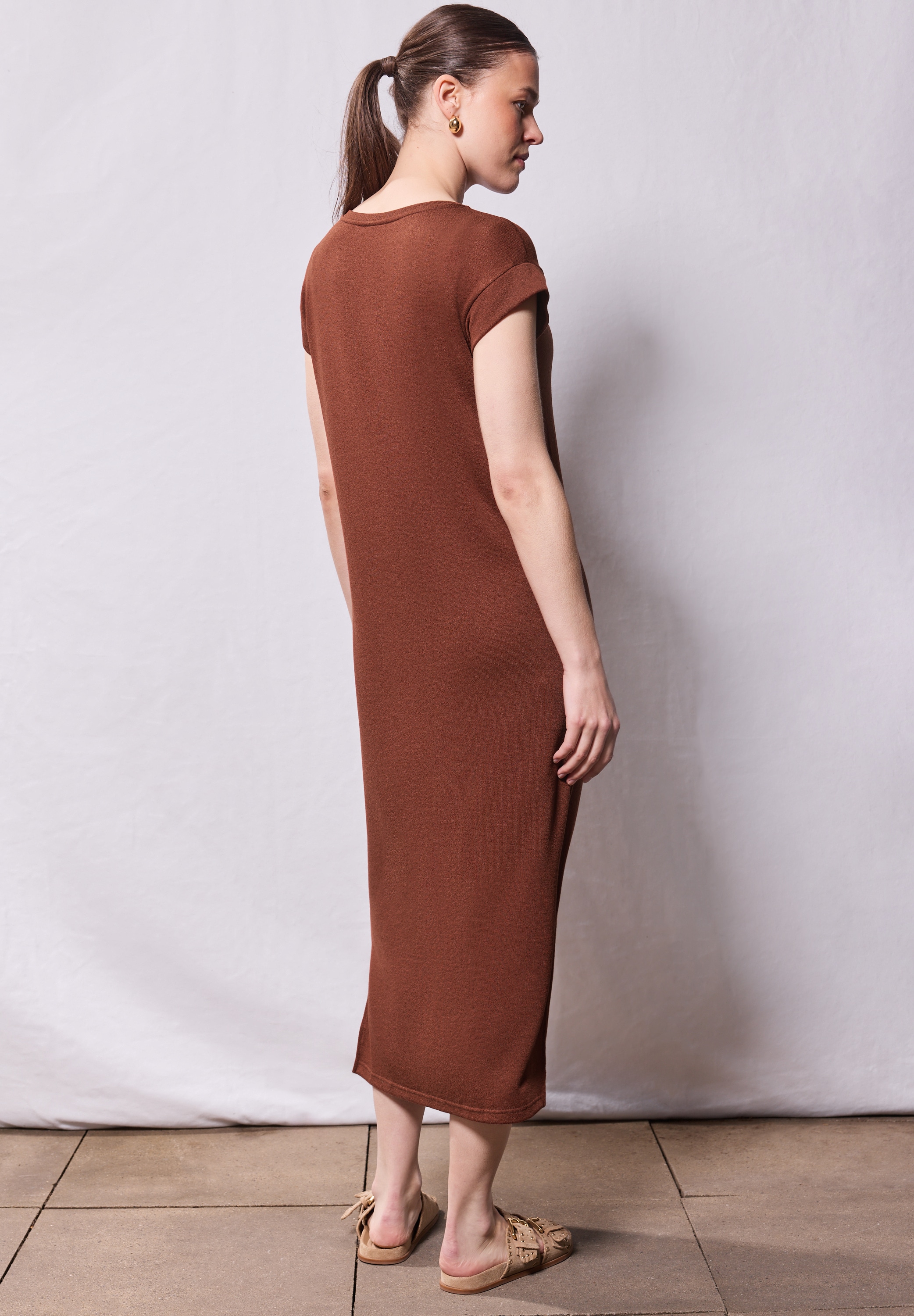 STREET ONE STUDIO Midikleid, mit Rundhalsausschnitt