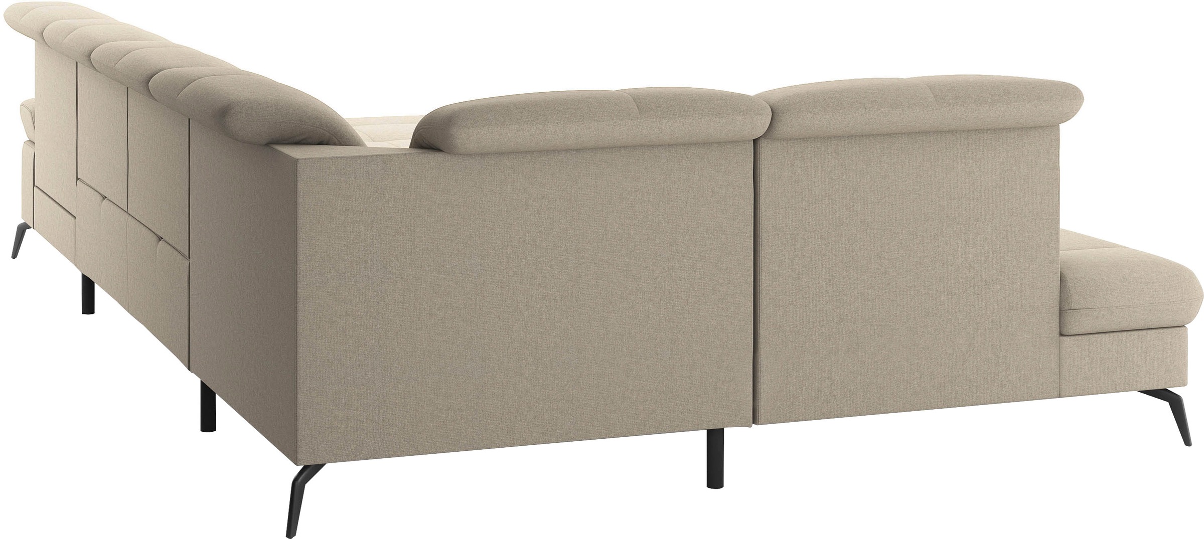 sit&more Wohnlandschaft »Amica, U-Form, inkl. Sitztiefenverstellung und Armteilverstellung«, wahlweise mit Kopfteilverstellung, Bettfunktion und Bettkasten