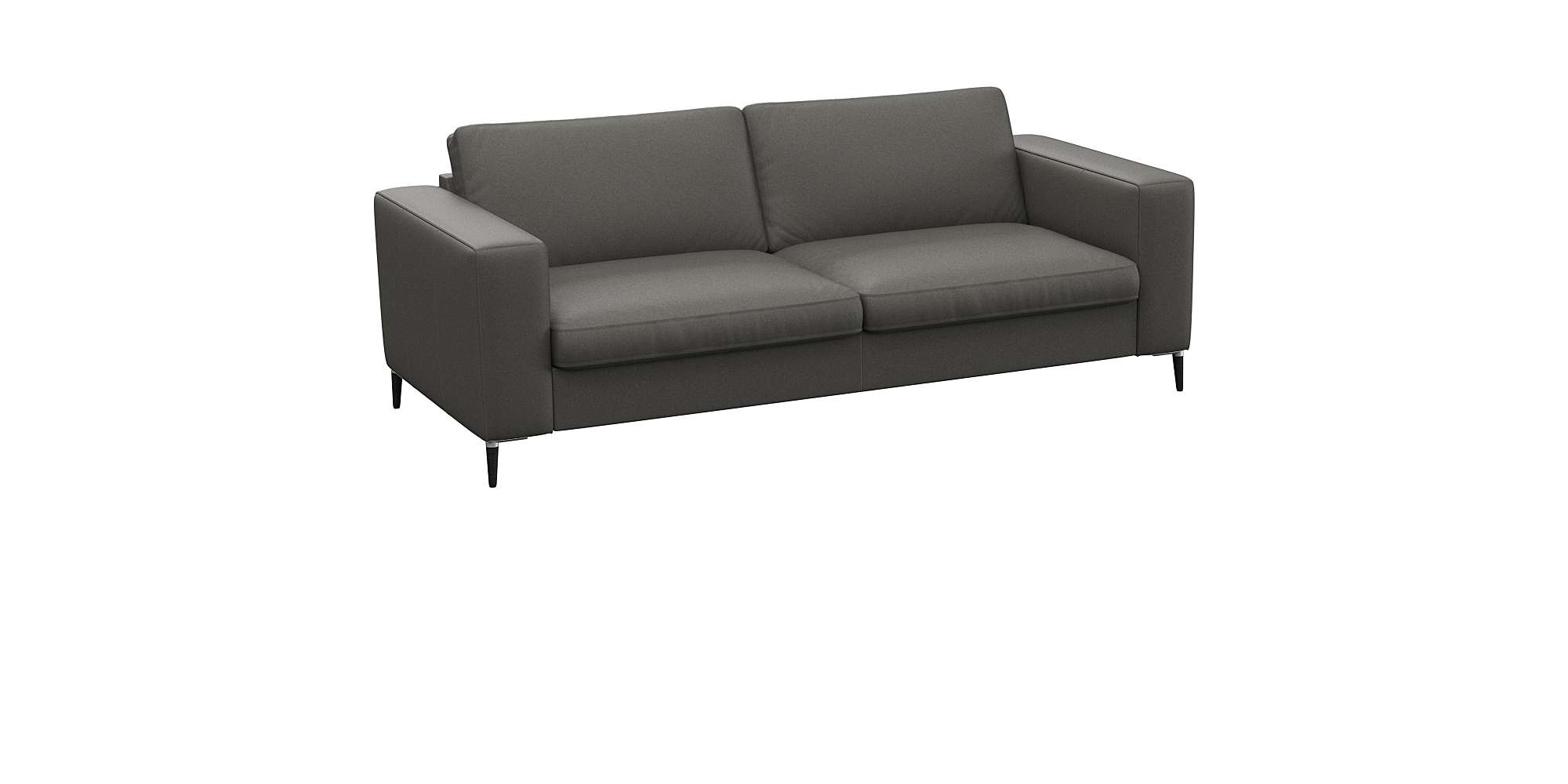 FLEXLUX 2,5-Sitzer »Fiore, superbequemer Sitzkomfort durch Kaltschaum im Sitz«, breite Armlehnen, Füße Alu+schwarz