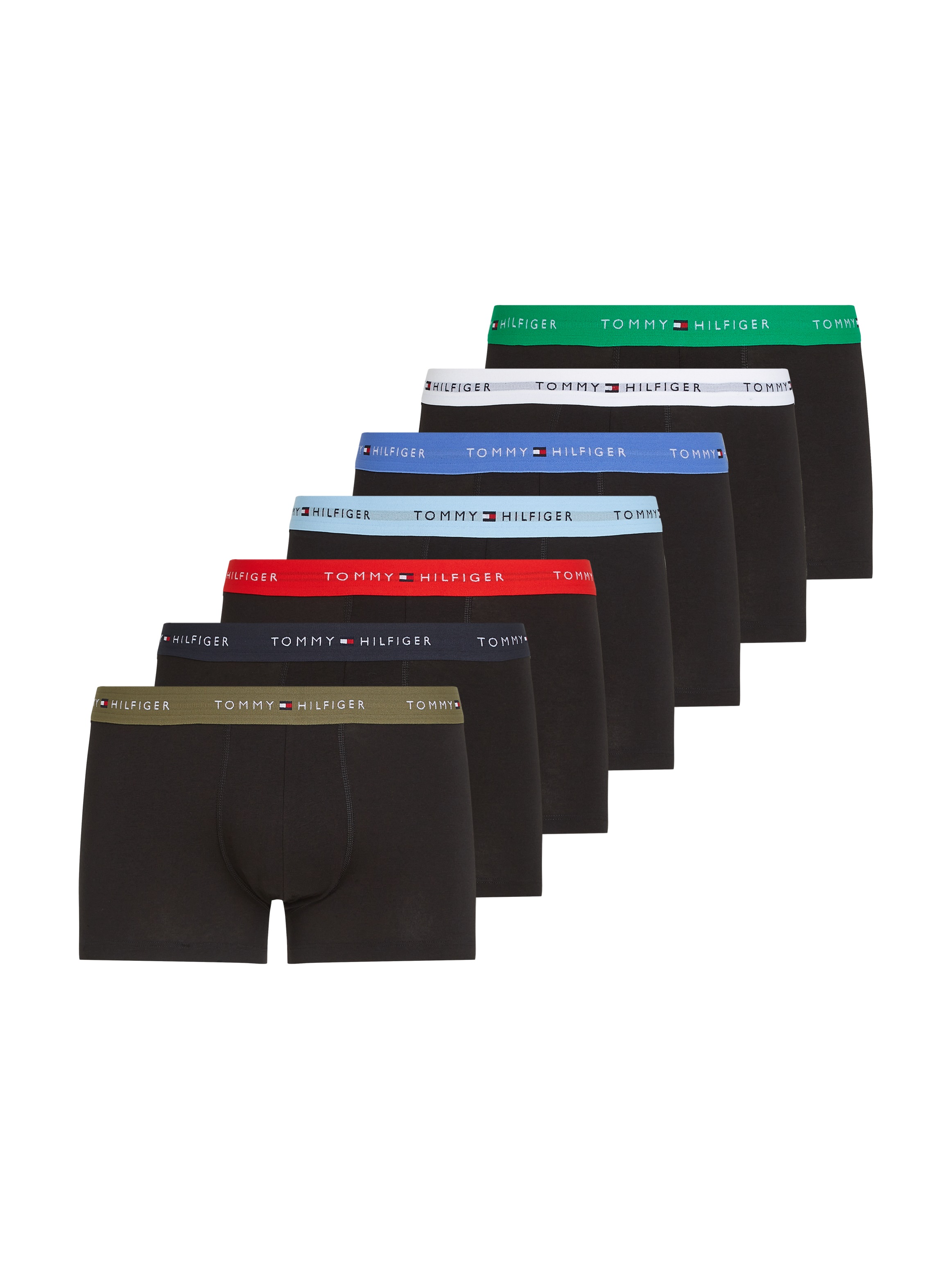 Tommy Hilfiger Underwear Trunk »7P TRUNK WB«, (Packung, 7 St., 7er), mit Logobund