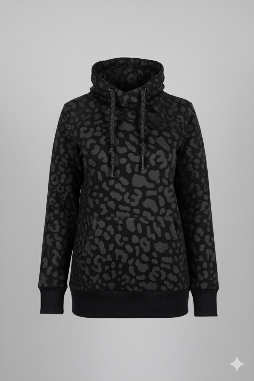 Ragwear Sweatshirt »NESKA LEO O«, mit asymmetrischem Ausschnitt, hoher Schalkragen, Langarm-Design
