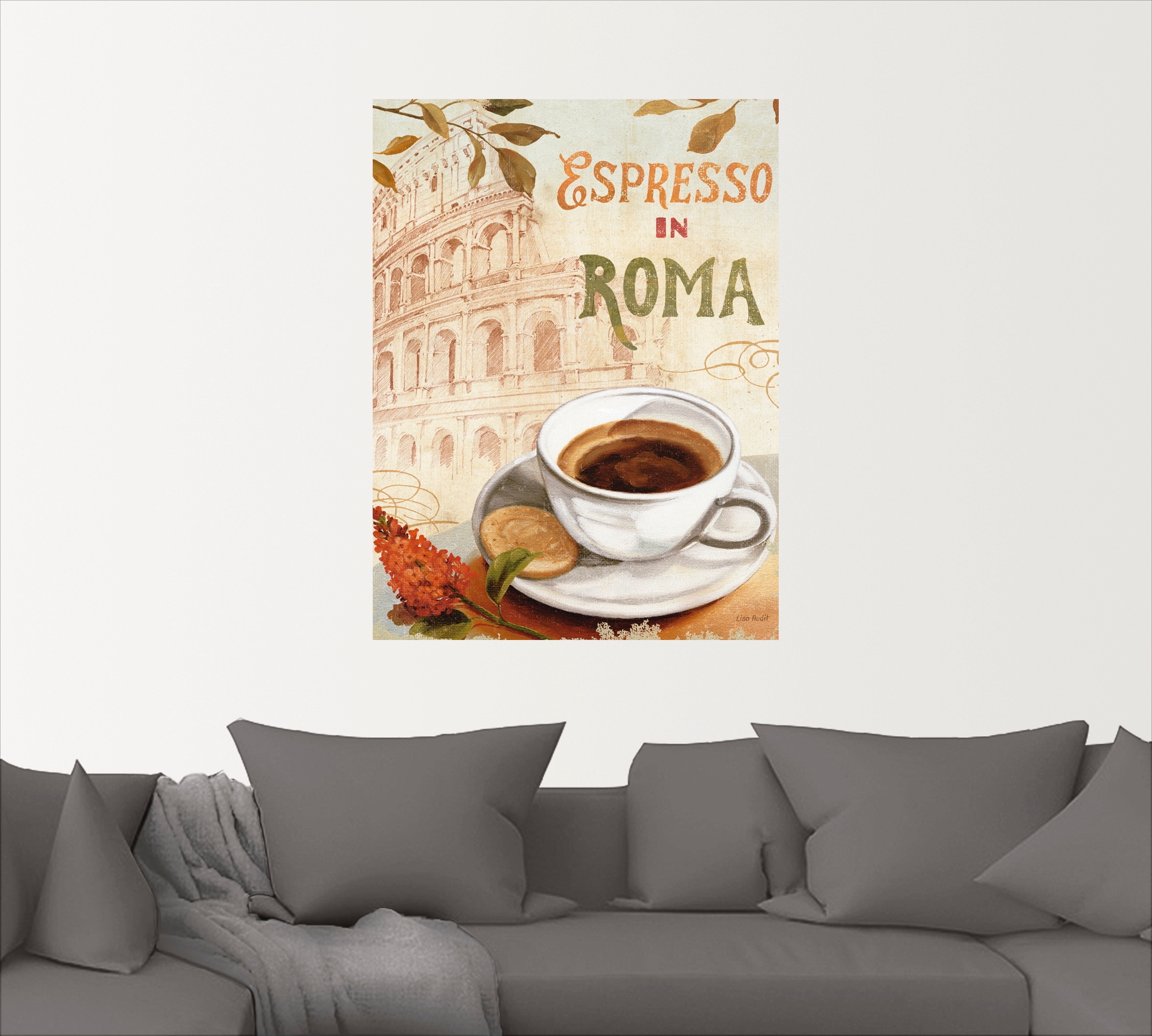 Artland Wandbild »Kaffee in Europa III«, Getränke, (1 St.), als Leinwandbild, Wandaufkleber in verschied. Größen
