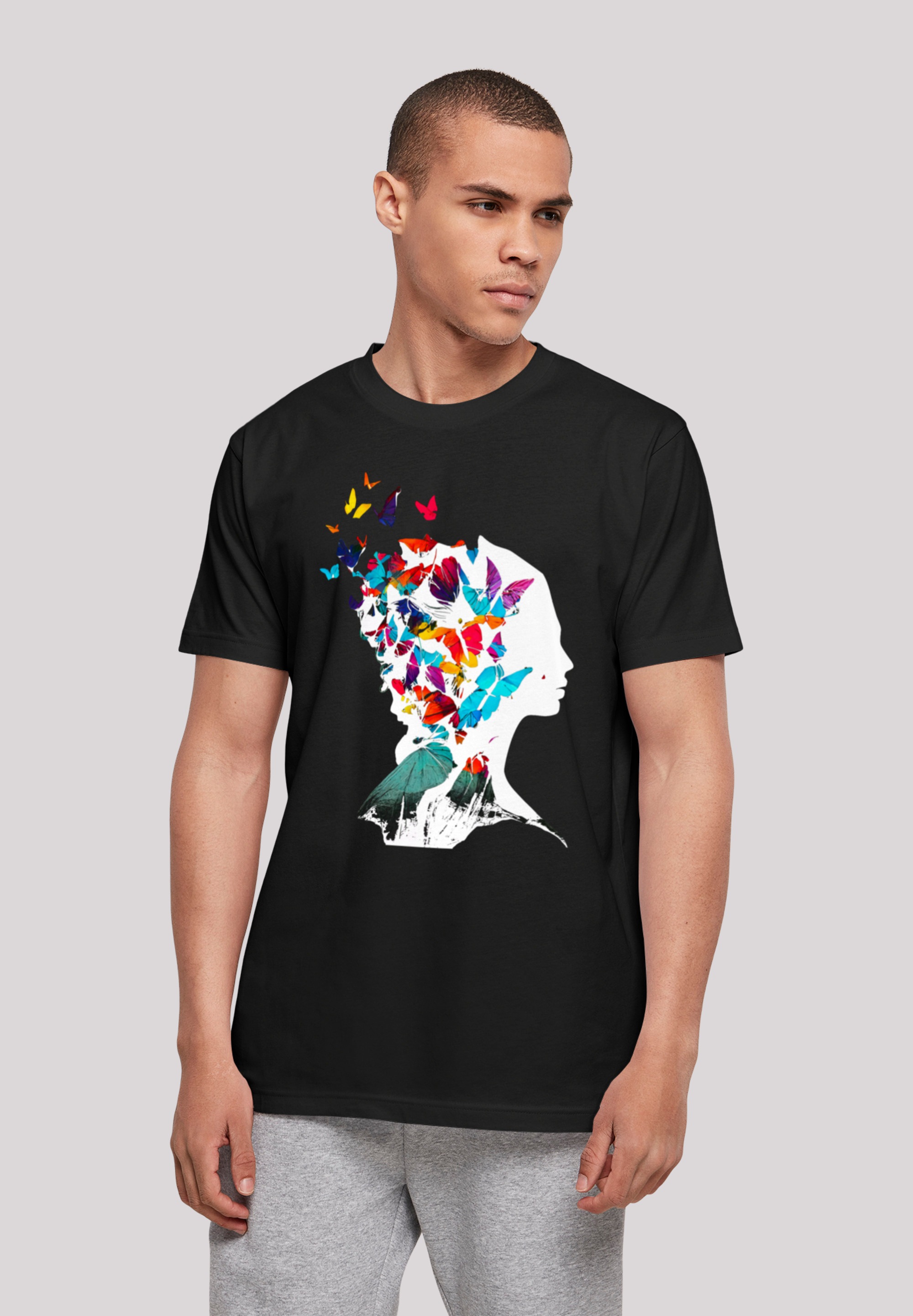 F4NT4STIC T-Shirt »Schmetterling Silhouette TEE Keine Angabe | BAUR für UNISEX«, ▷