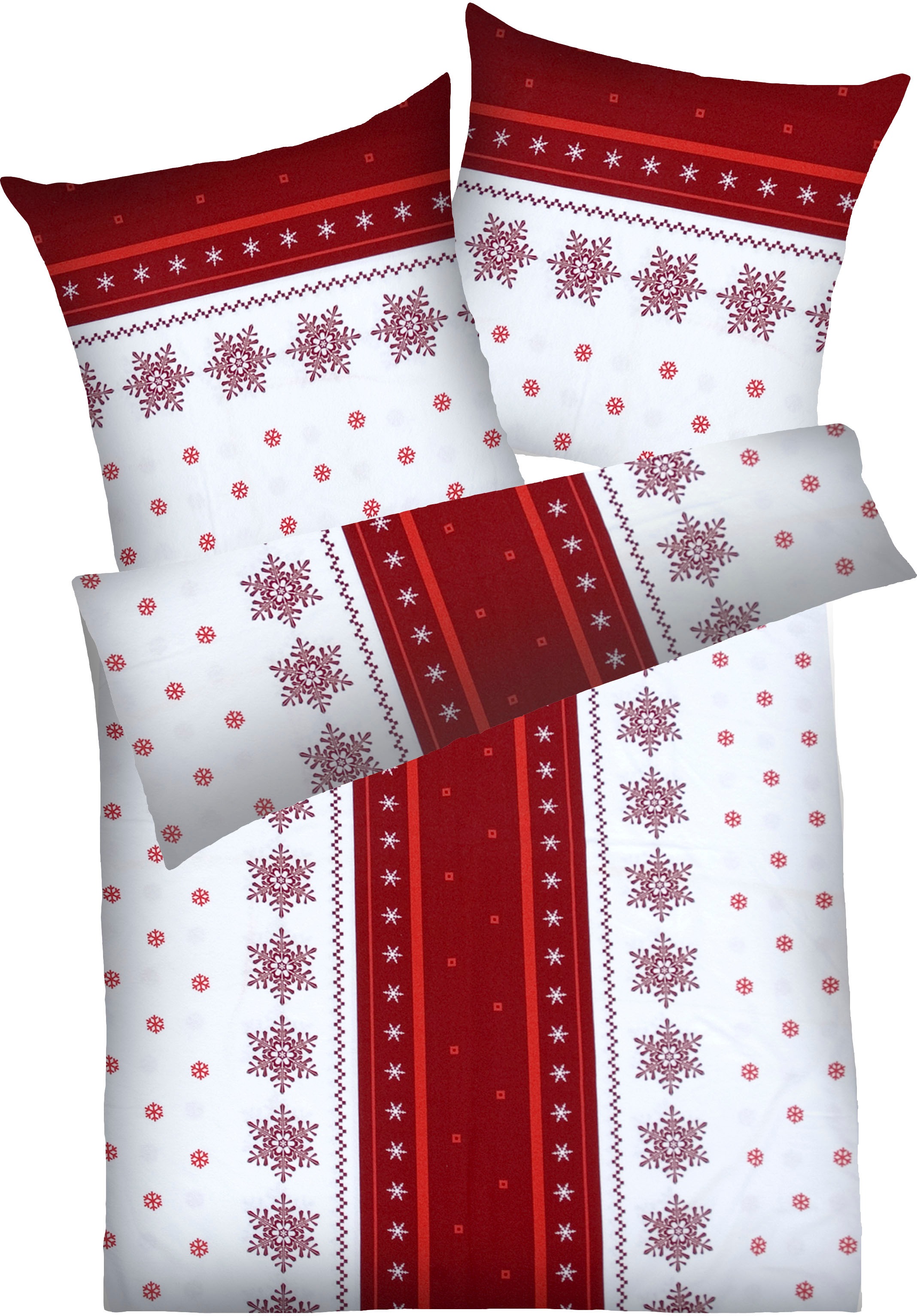 Dyckhoff Bettwäsche "Schneeflocke" 2 Stk. aus Weichfrottier