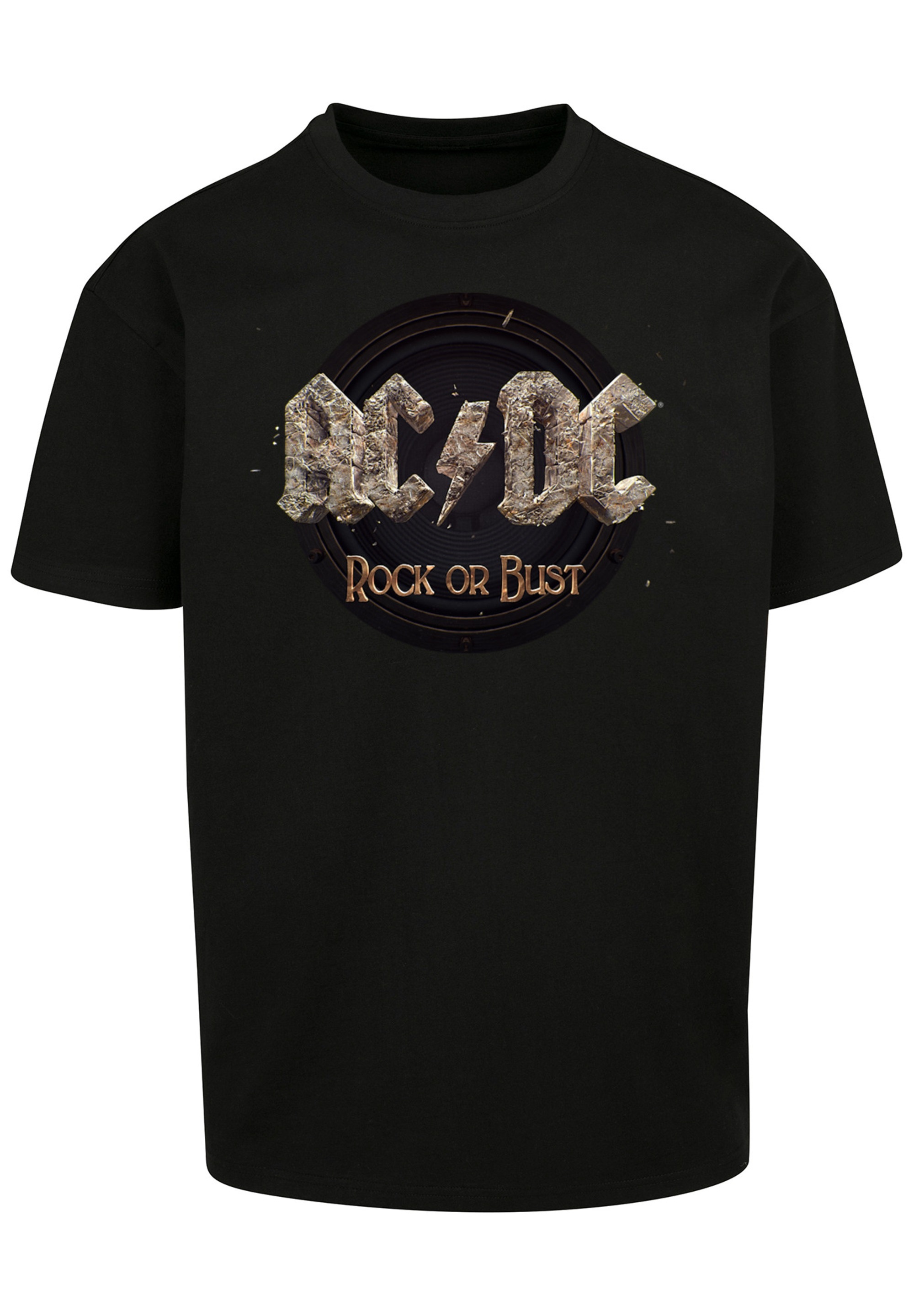 F4NT4STIC T-Shirt »ACDC Rock Band Shirt Rock or Bust«, Print