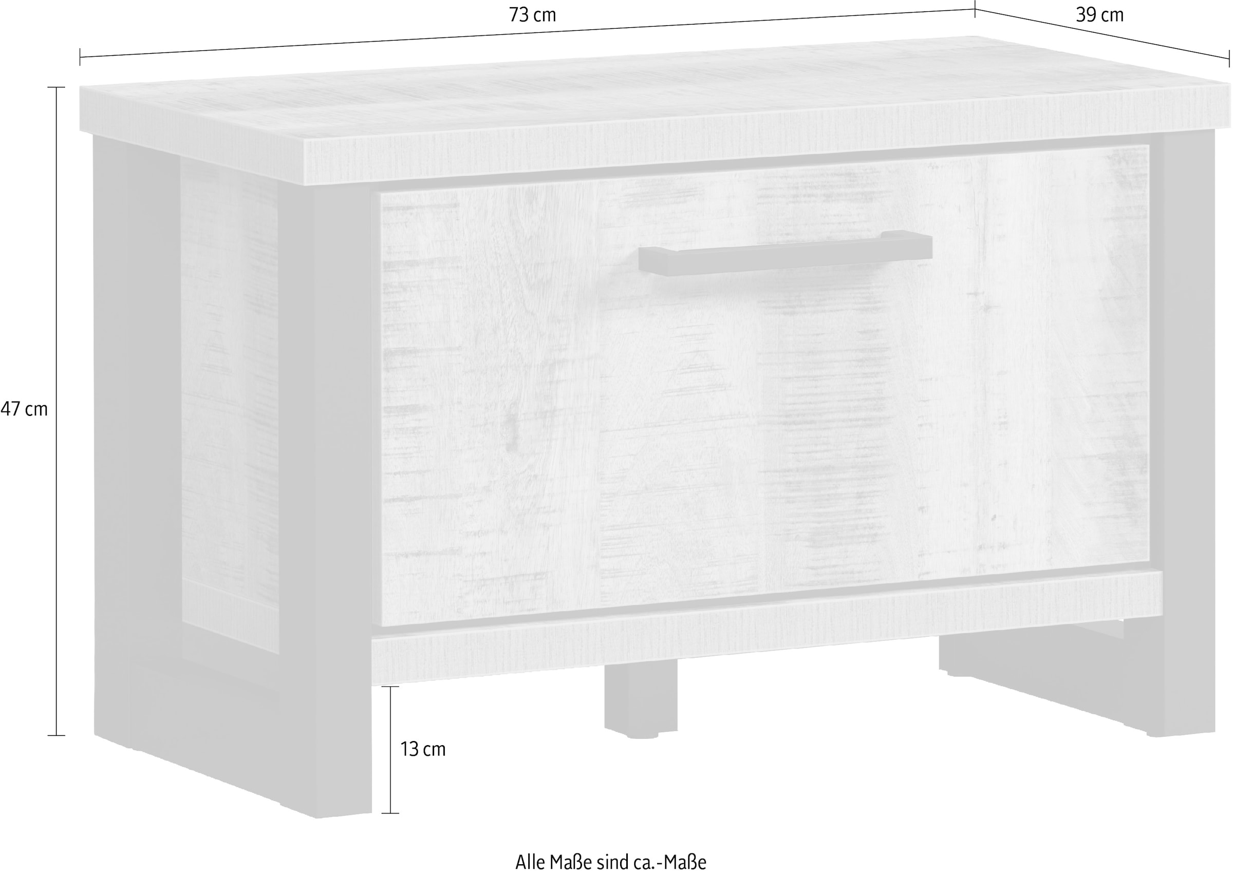 Home affaire Sitzbank »Elda« 1 Stk. tlg. Sitzbank mit 1 Gasdruckdämpfer Klappe – (B/T/H) 73/39/47 cm