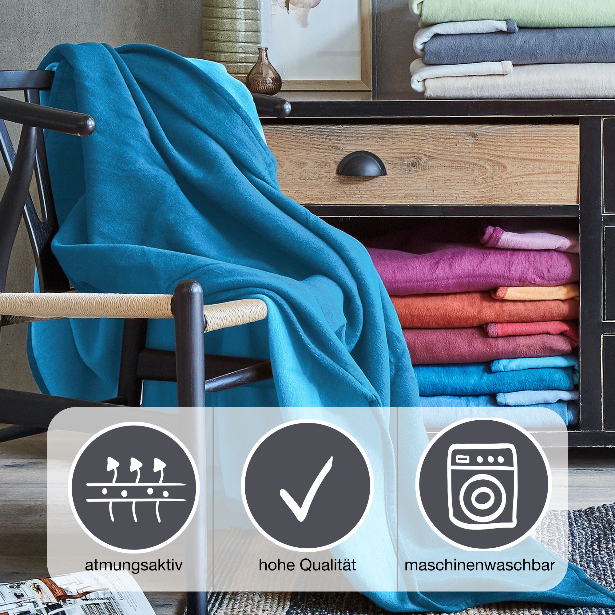 IBENA Wohndecke "Cotton Pur" in trendigen Farben günstig online kaufen