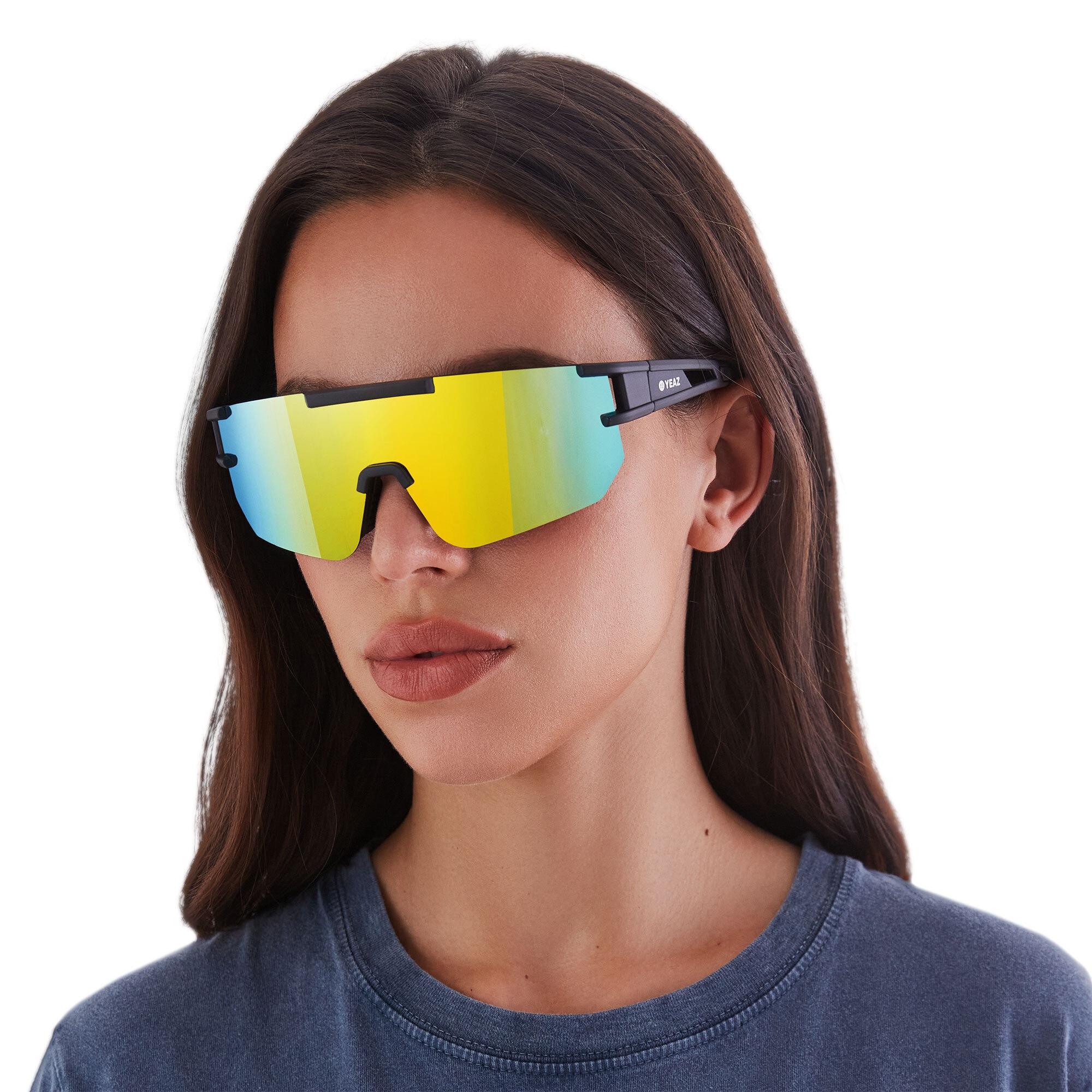 YEAZ Sportbrille »Sport-Sonnenbrille Black/Golden Green SUNSPARK«