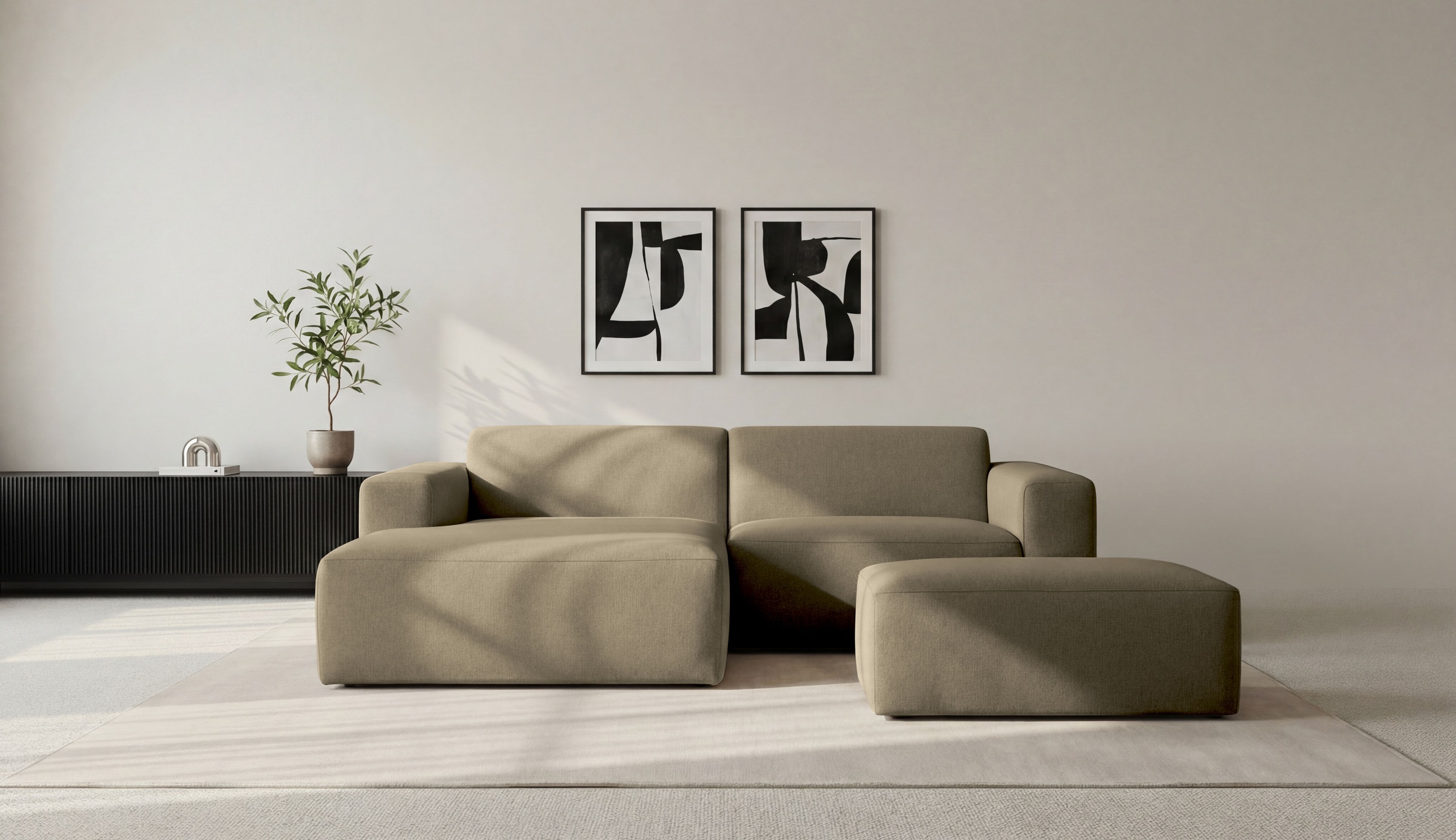 INOSIGN Ecksofa "Koa,228cm, L-Form, Modulsofa, Webstoff, Cord, Struktur, Ch günstig online kaufen
