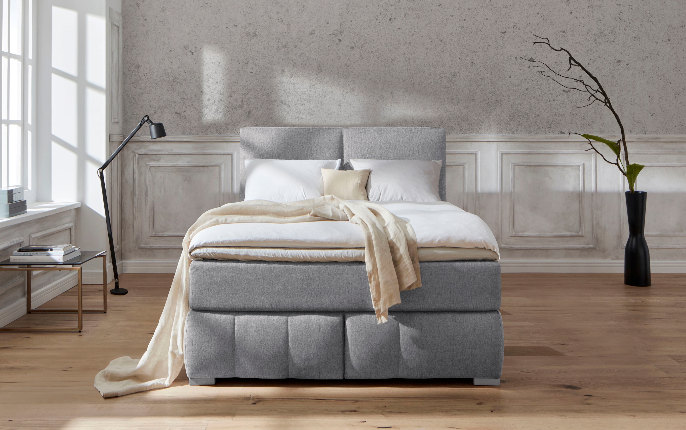 Home affaire Boxspringbett "Wehma" inkl. Topper in 3 verschiedenen Matratze günstig online kaufen